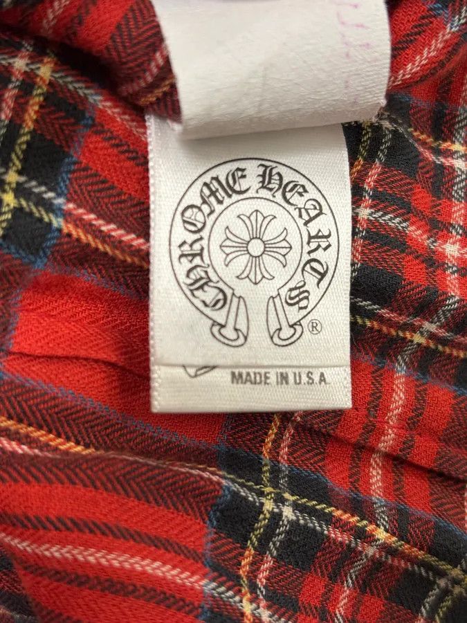 Chrome Hearts Chrome Hearts Flanel Red Checkered Cross Leather Patchs Shirt Size US S / EU 44-46 / 1 - 13 Thumbnail