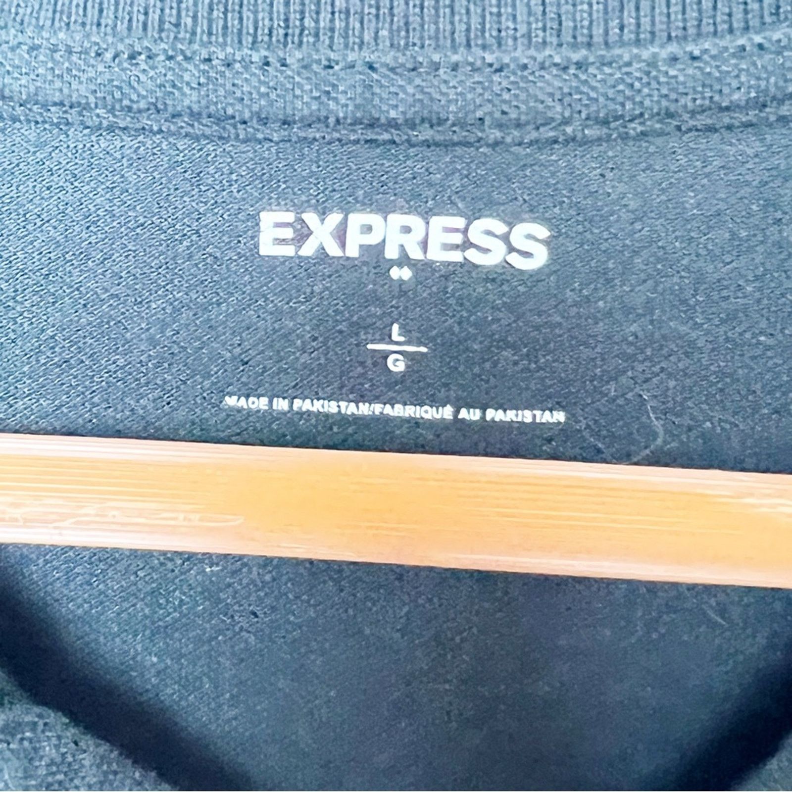 Express Express Black Cotton Pique Polo Shirt Men’s Size Large Size US L / EU 52-54 / 3 - 4 Thumbnail