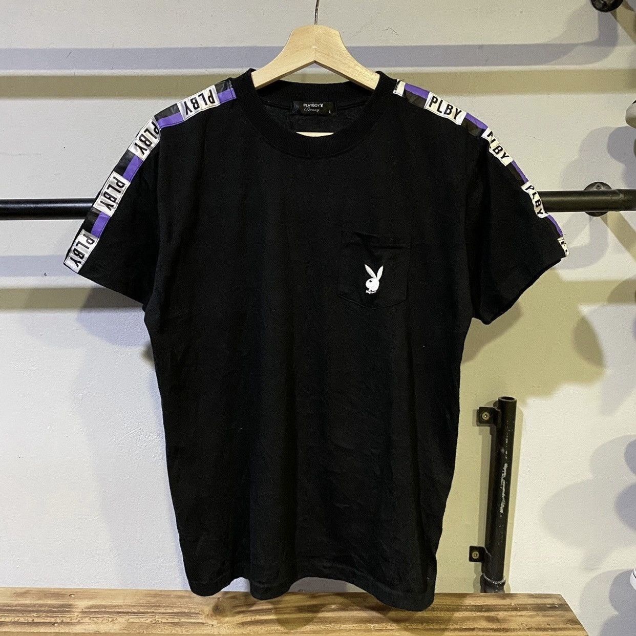 Playboy × Vintage Vintage Y2K Playboy Bunny Logo Side tape tees Size US L / EU 52-54 / 3 - 1 Thumbnail