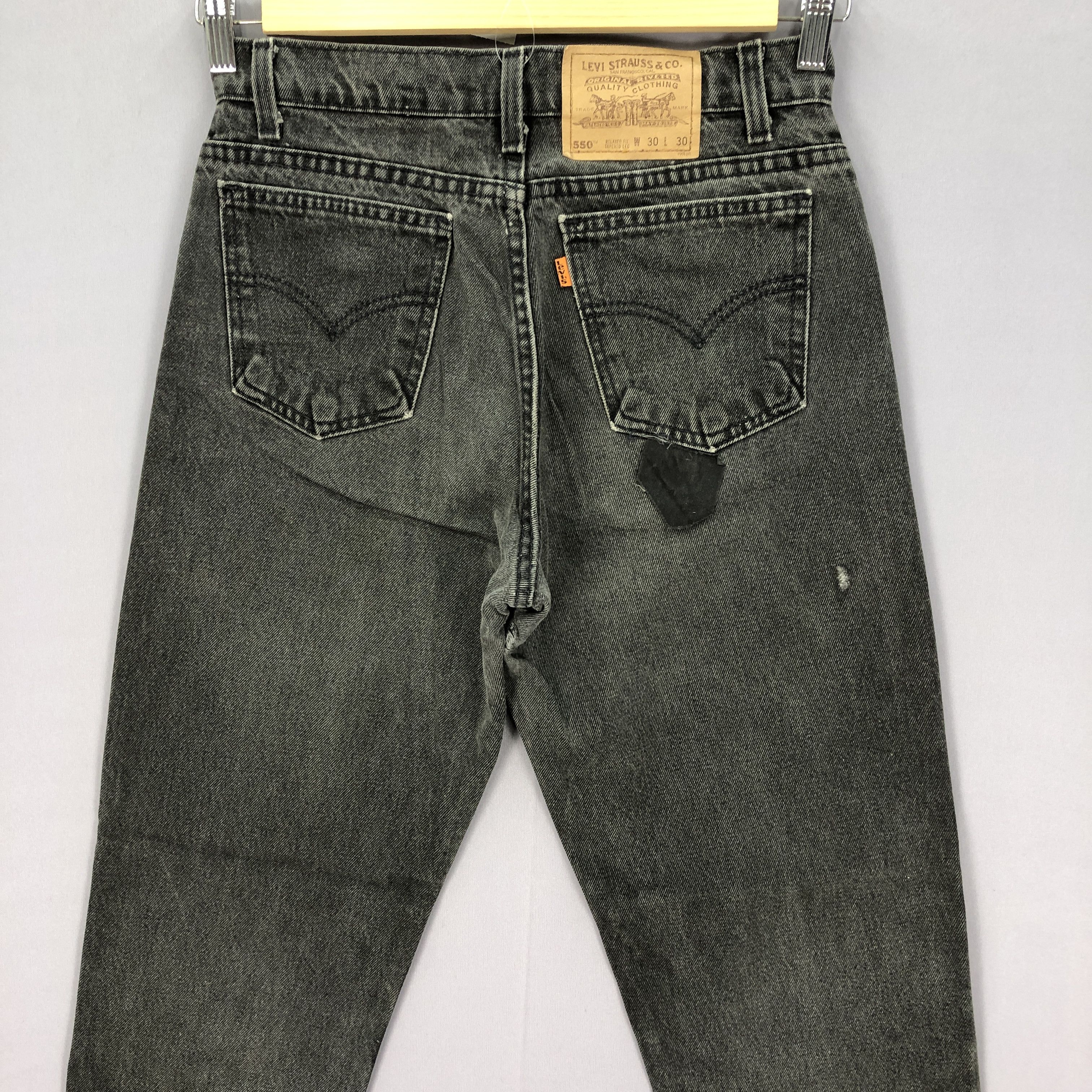 Levi's Vintage Levis 550 Faded Black Jeans Levi's Orange Tab Denim Size 26" / US 2 / IT 38 - 4 Thumbnail