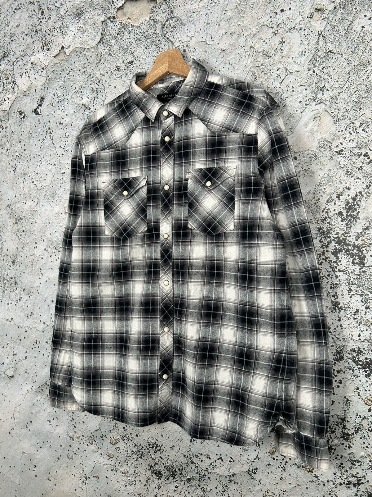 Allsaints Vintage Allsaints Tartan Shirt Checkered Designer Streetwear Size US L / EU 52-54 / 3 - 2 Thumbnail