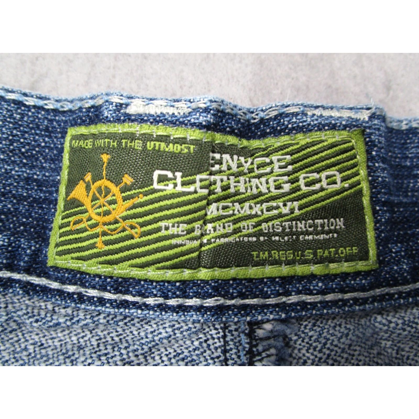 Enyce Enyce Men's Blue Straight Leg Baggy Jeans 40x33 Distressed Denim Streetwear Retro Size US 40 / EU 56 - 3 Thumbnail