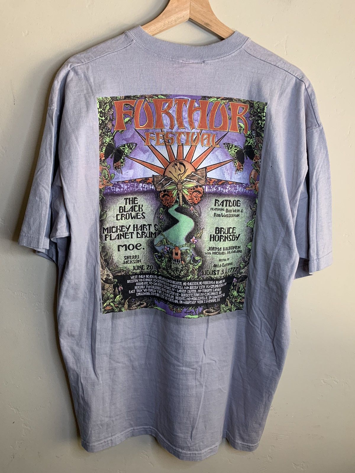 image of Band Tees x Liquid Blue Vintage 1997 Furthur Festival Liquid Blue T-Shirt in Black, Men's (Size XL)