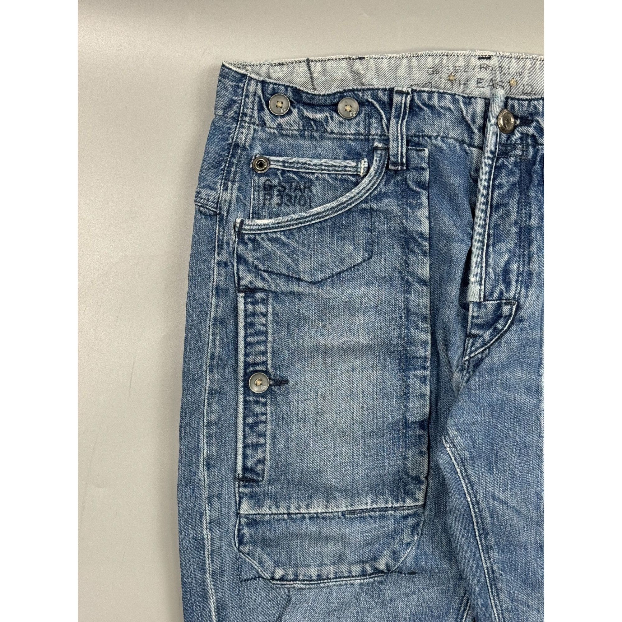 G-Star G-Star RAW Army Lumber Straight Denim Jeans Pants (Y1191) Size US 32 / EU 48 - 3 Thumbnail