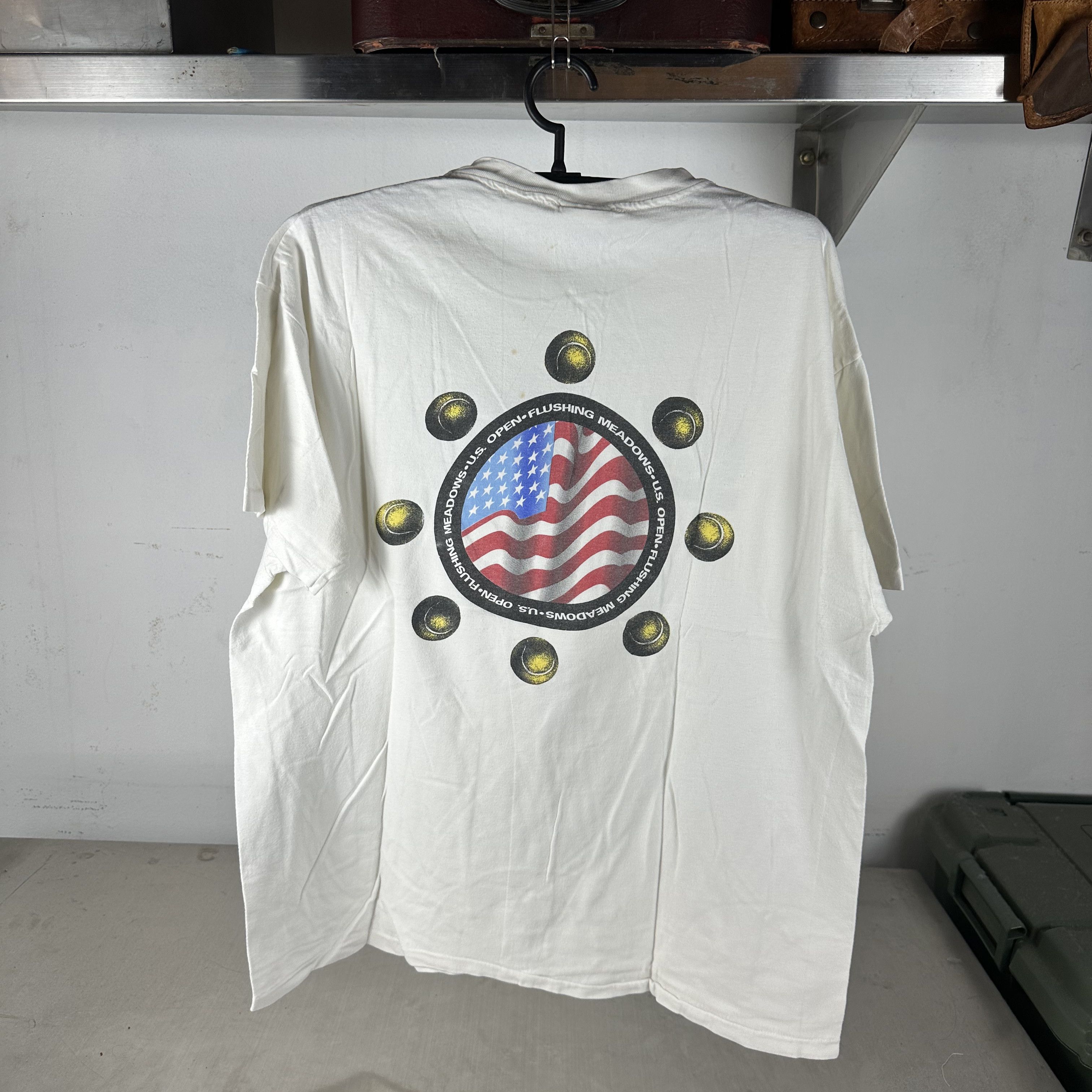 Vintage Vintage 90s US Open Tennis Championship Flushing Meadows Tee Size US XL / EU 56 / 4 - 3 Thumbnail
