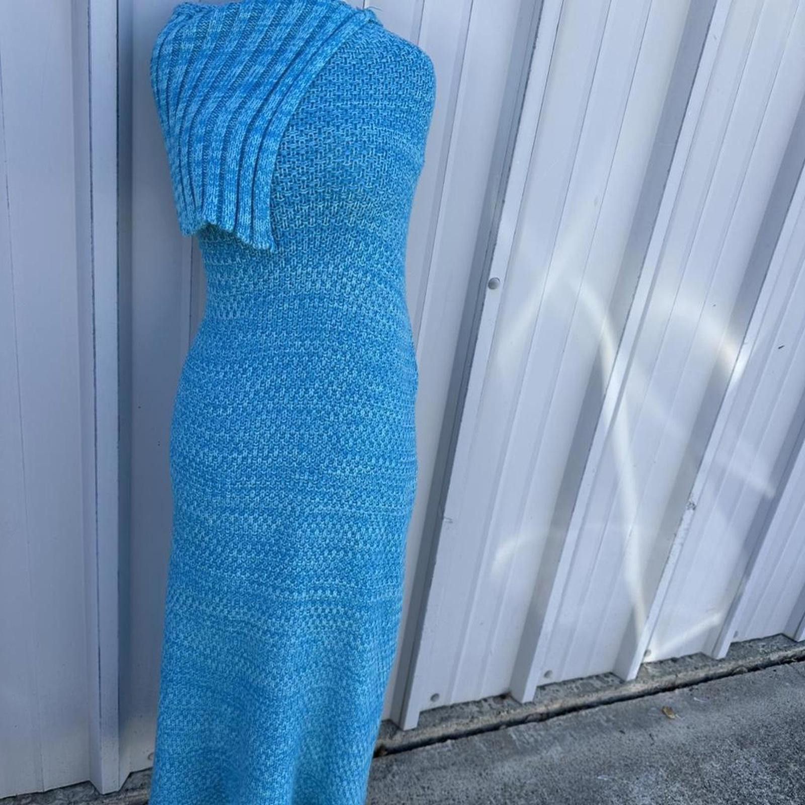 Other Blue hand knitted cover up #fairycore Size ONE SIZE - 1 Thumbnail