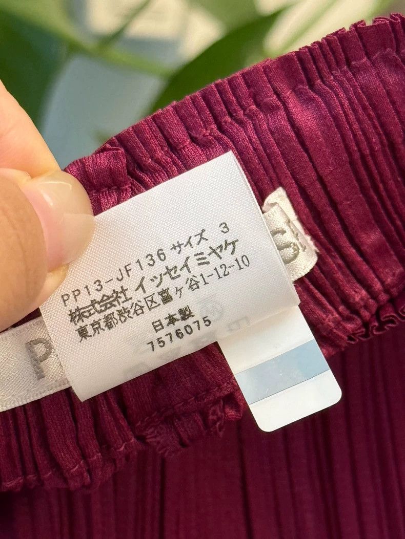 Issey Miyake Issey Miyake size:3 Purple pleated straight-leg wide-leg p Size 31" - 4 Thumbnail