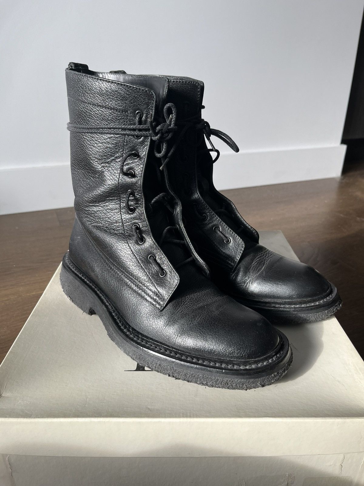 Dior × Hedi Slimane AW07 Dior Homme “Navigate” Combat Boots Size US 7 / EU 40 - 3 Thumbnail