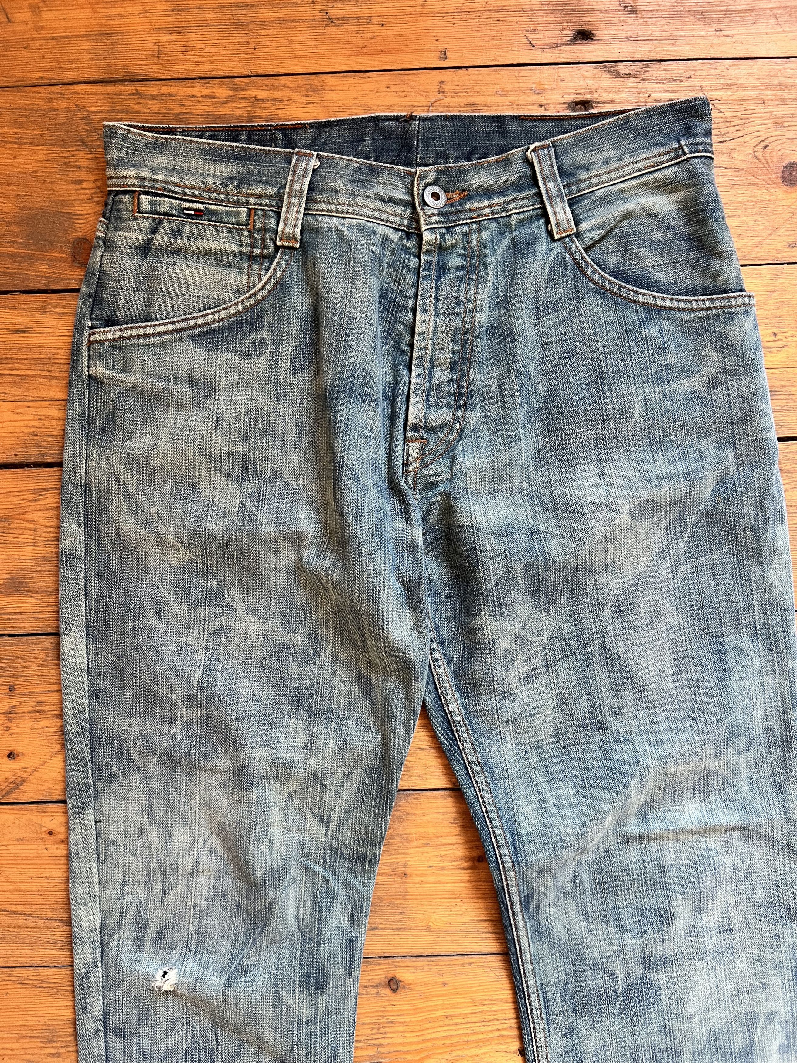 Denime × Tommy Hilfiger Tommy Vintage Faded Out Camo Jeans Pants Size US 30 / EU 46 - 6 Thumbnail