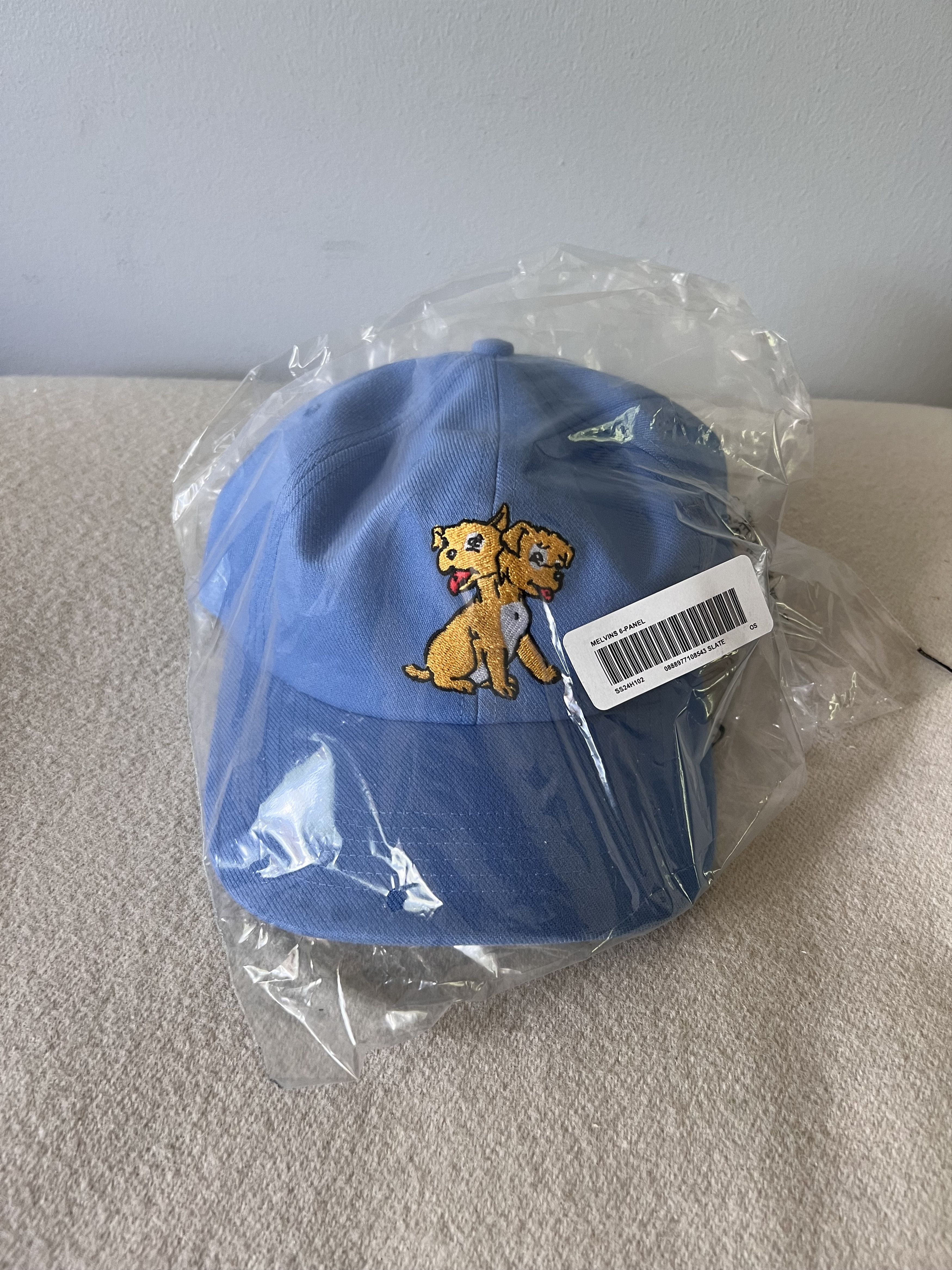 image of Supreme Melvins 6 Panel Hat In Slate Blue, Men's