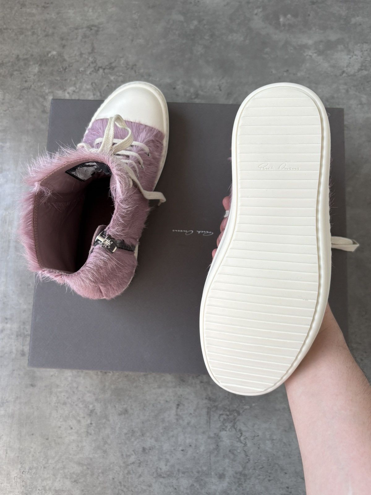 Rick Owens Rick Owen’s pink fur Ramones sneakers Size US 8 / IT 38 - 10 Thumbnail