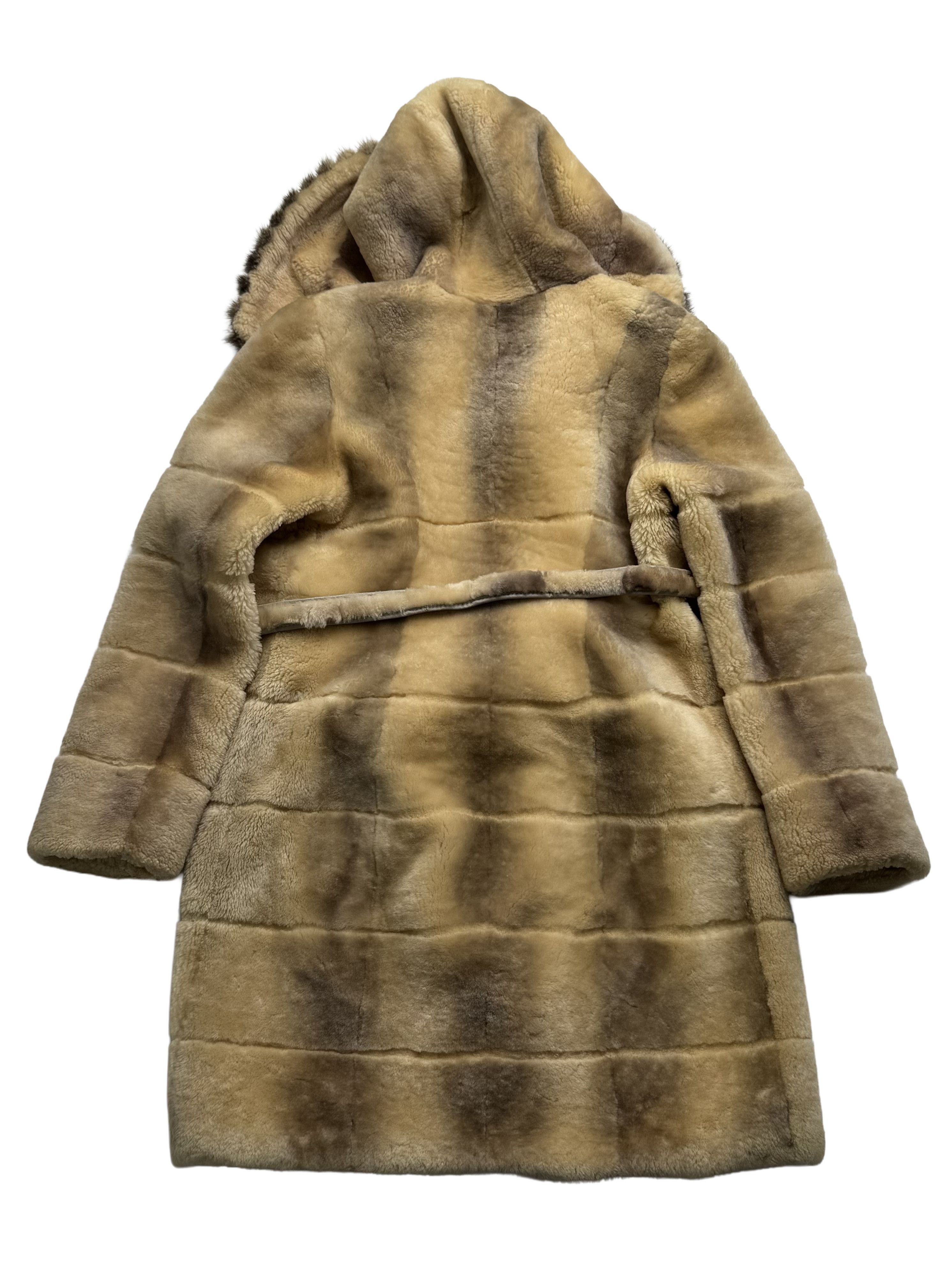 Vintage Vintage Real Sheepskin Hooded Coat Size L / US 10 / IT 46 - 14 Thumbnail