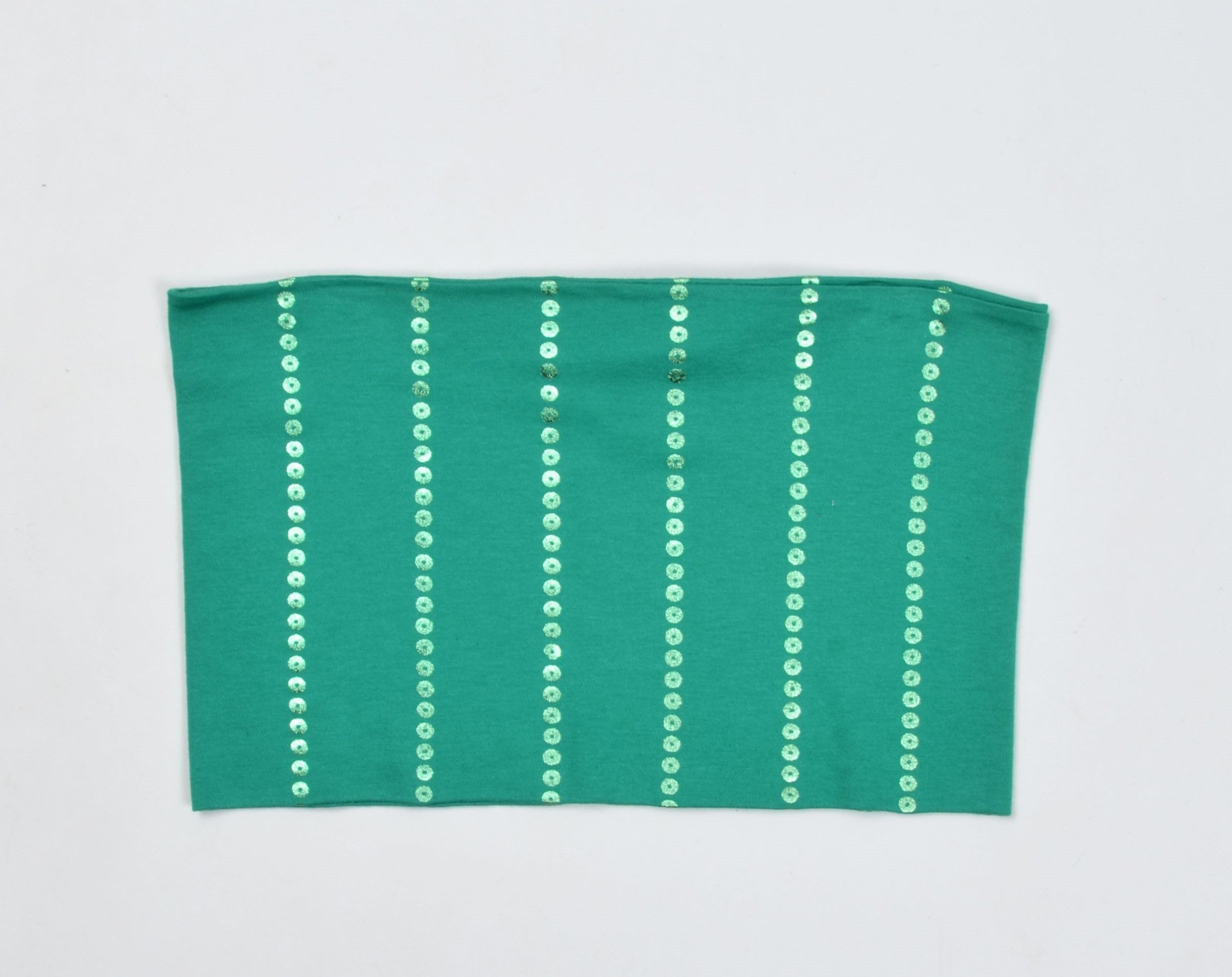 Krizia × Vintage Vintage Krizia Poi 90's Green Sparkle Tube Top Size S Size S / US 4 / IT 40 - 1 Thumbnail