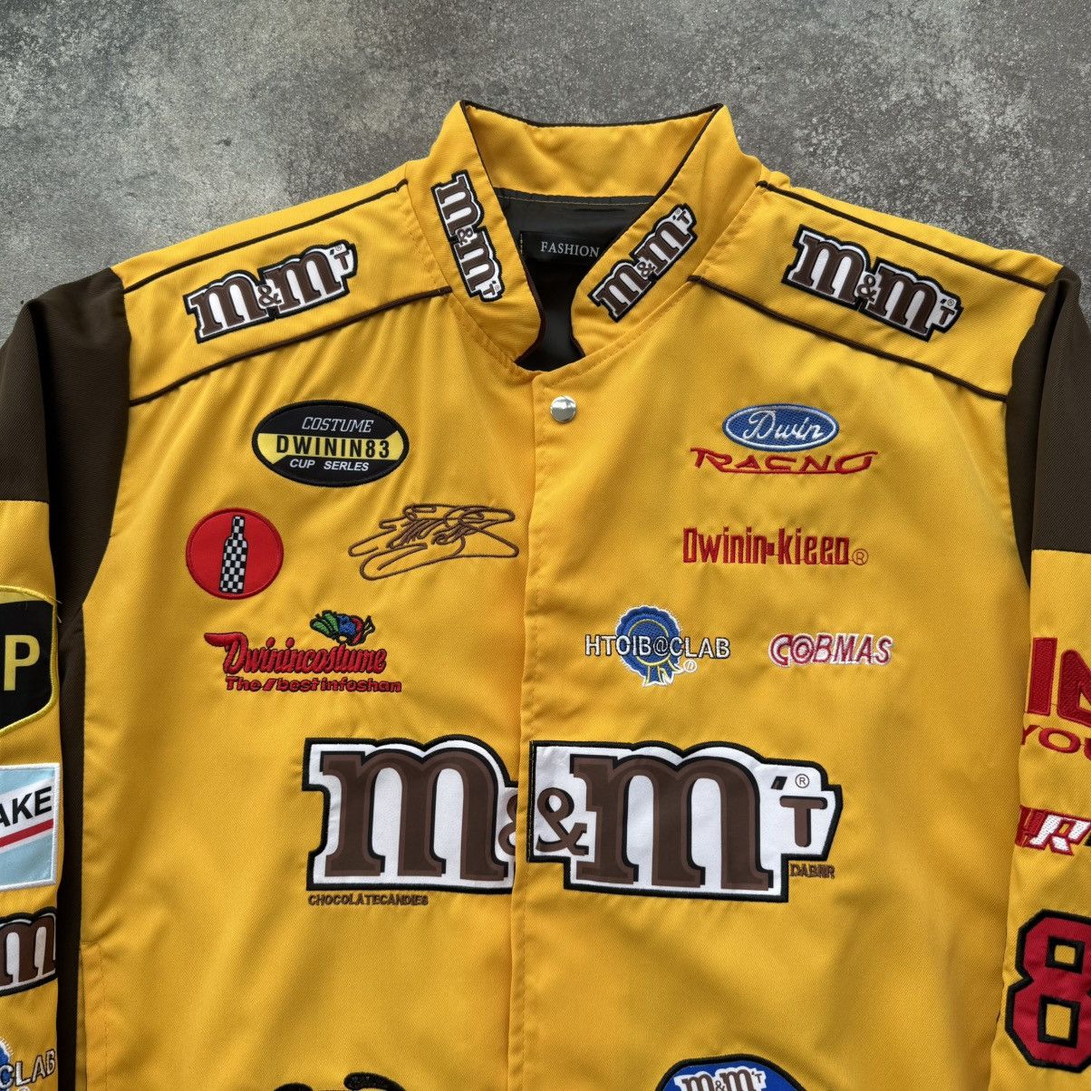 Vintage M&M Multi Logo Y2K Racing Light Bomber Jacket Size XL / US 12-14 / IT 48-50 - 4 Thumbnail