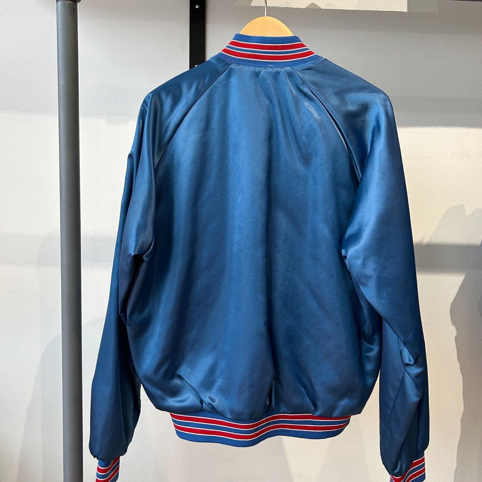 NFL VINTAGE 80s | NY GIANTS NFL Nylon Button Snap Jacket sz M Size US M / EU 48-50 / 2 - 6 Thumbnail