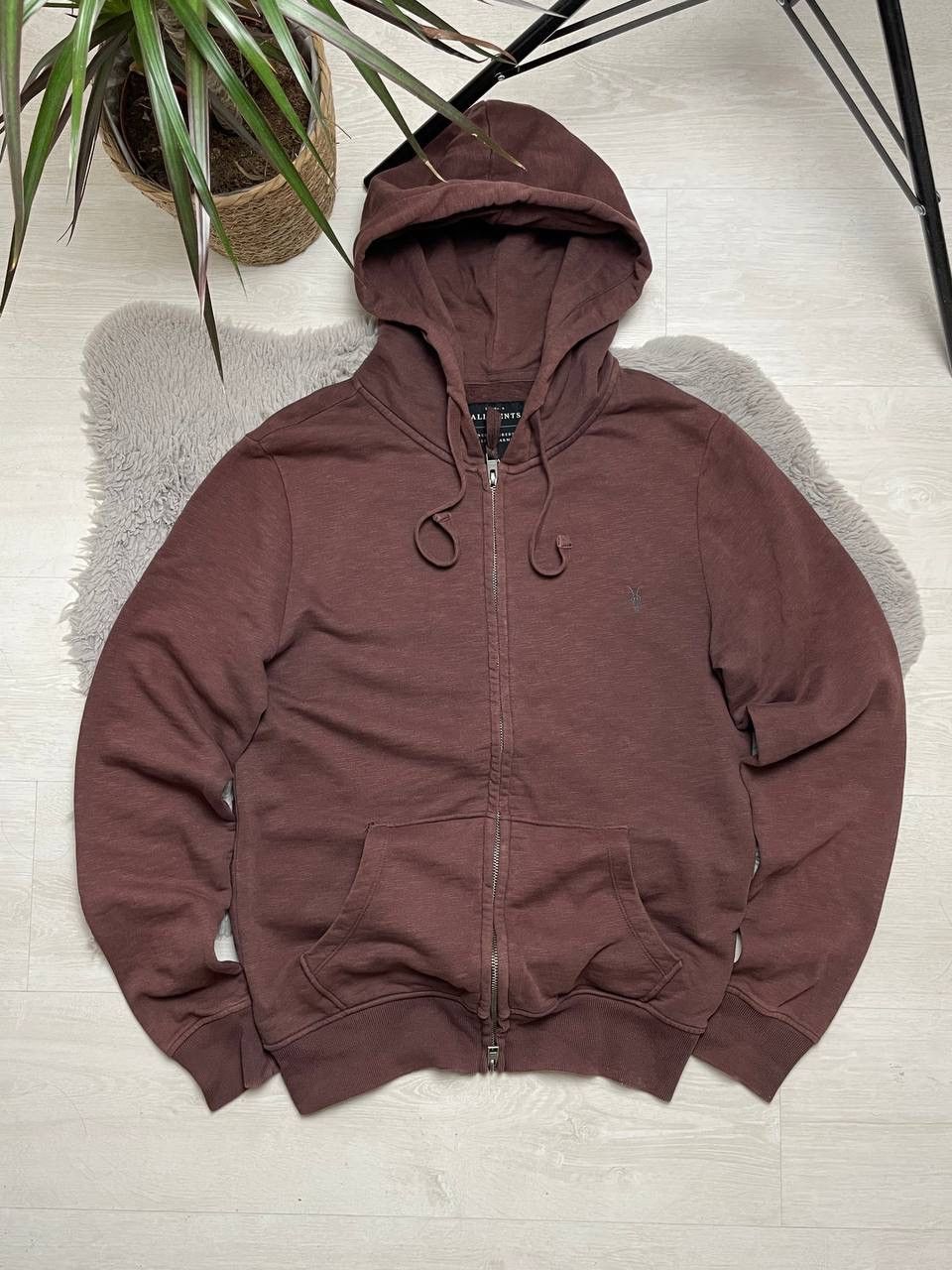 Allsaints × Vintage Allsaints ZIP Up Hoodie Small Center Logo Oversized Y2K Size US S / EU 44-46 / 1 - 1 Thumbnail
