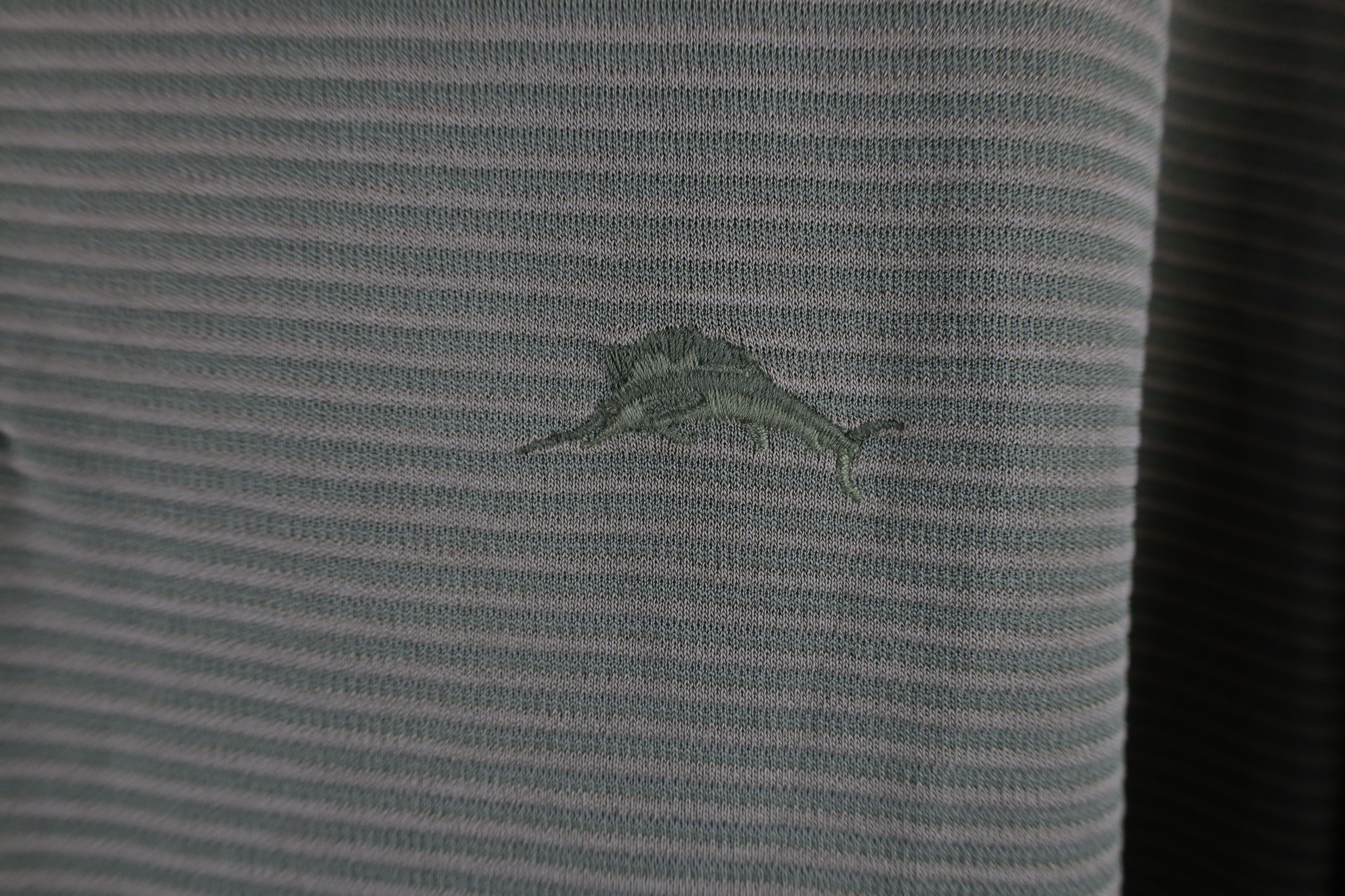 Tommy Bahama × Vintage Vintage Tommy Bahama Ribbed Long Sleeve Polo Shirt Green Size US L / EU 52-54 / 3 - 4 Thumbnail