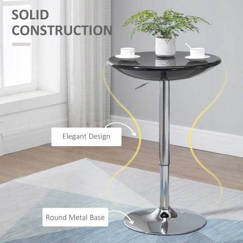 Designer × Homemade HOMCOM Round Bar Table with Metal Base, Adjustable Counter H Size US L / EU 52-54 / 3 - 8 Thumbnail