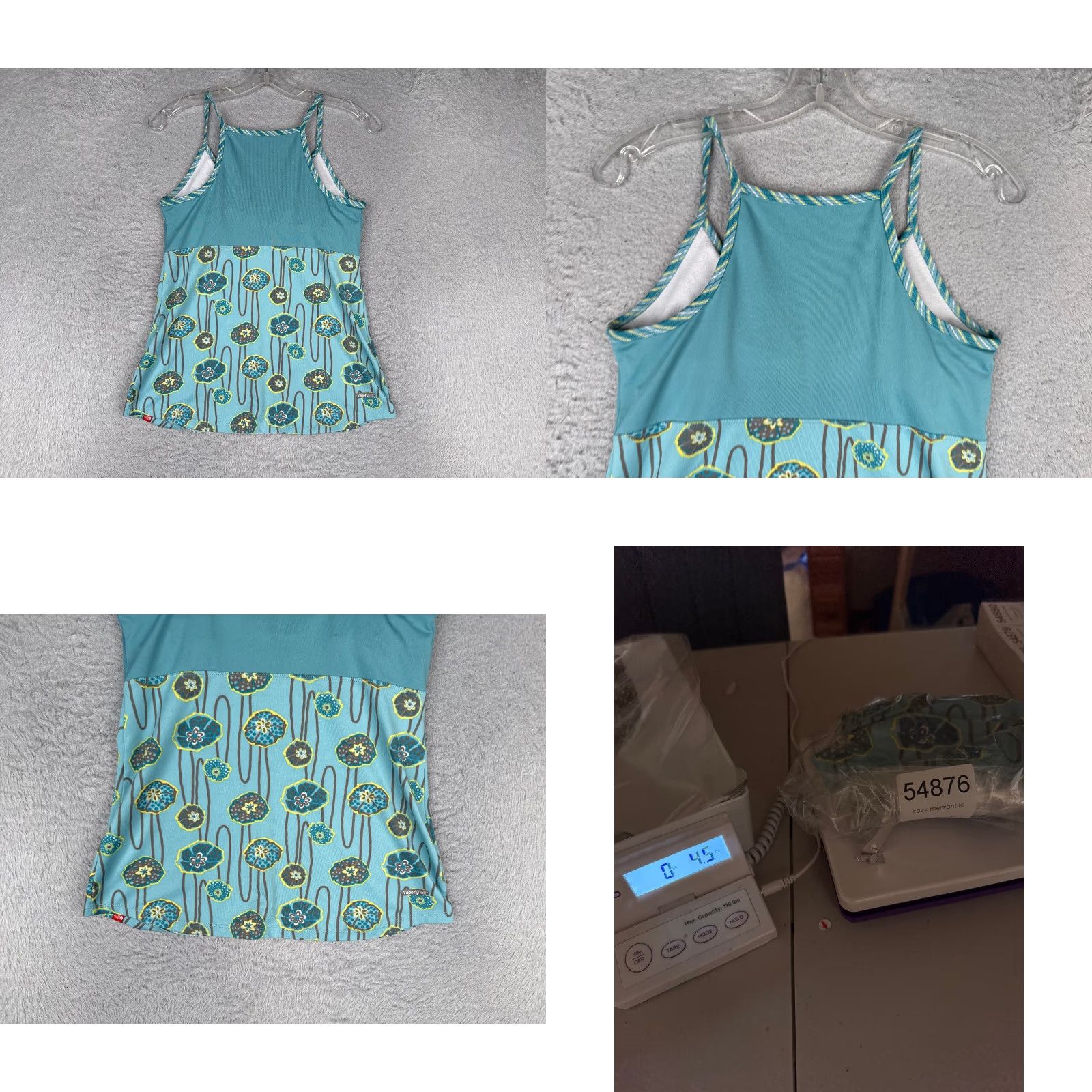The North Face The North Face Shirt Women XS Blue Floral Tank Sleeveless V-Neck Polyester Size XS / US 0-2 / IT 36-38 - 9 Thumbnail