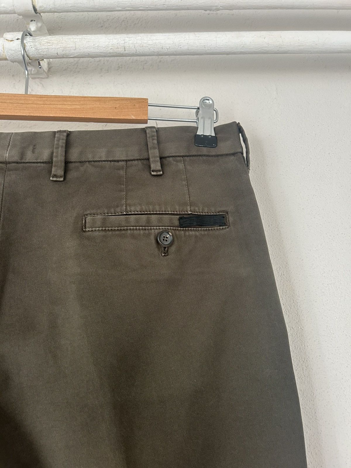 Prada Olive Green Slim-Fit Chino Pants Size US 34 / EU 50 - 10 Thumbnail