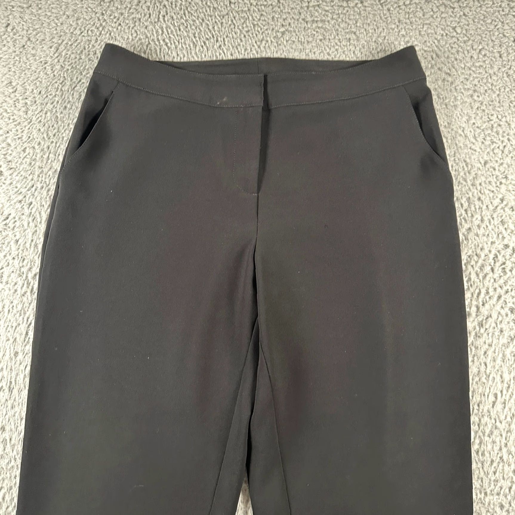 St. John St John Caviar Pants Womens 4 Black Straight Leg Ponte Pull On Stretch Work Size 27" / US 4 / IT 40 - 2 Thumbnail