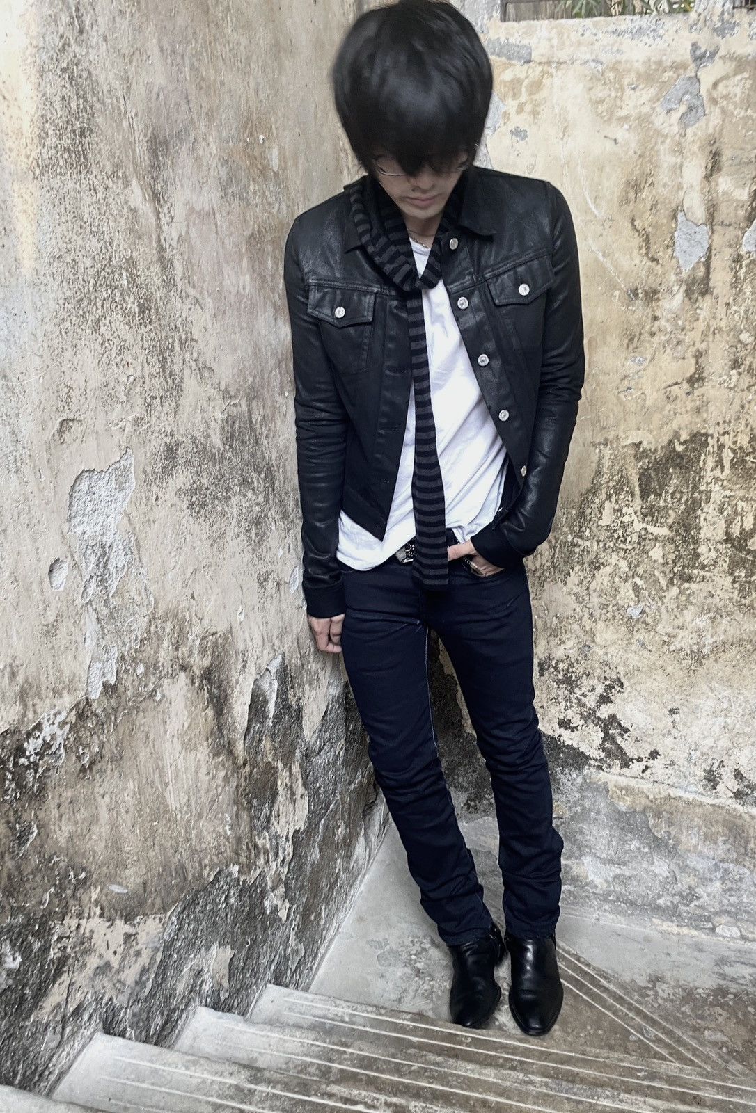 Helmut Lang Helmut Lang 1999 Oversleeve Waxed Coated Denim Jacket Size US S / EU 44-46 / 1 - 6 Thumbnail