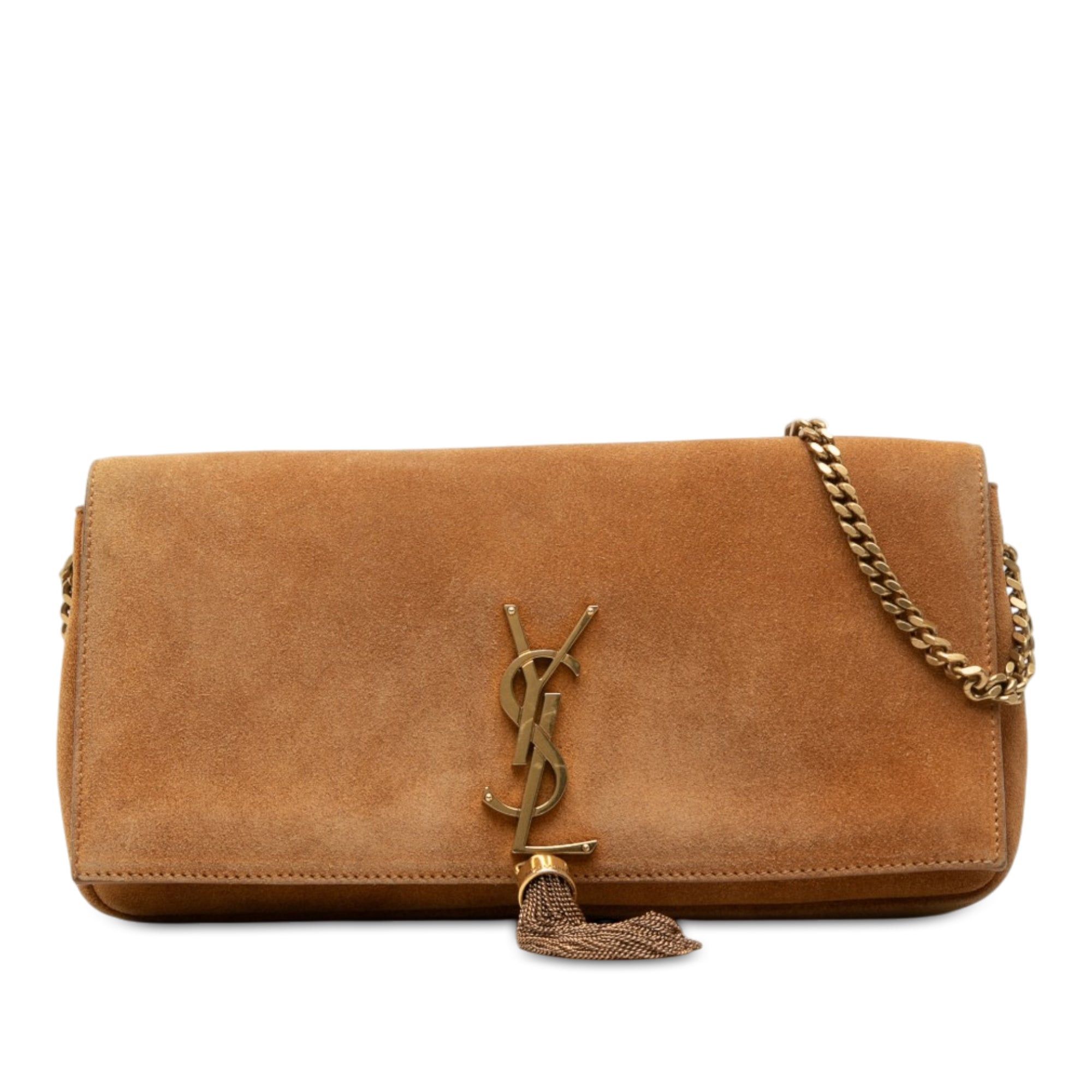 Saint Laurent Paris Suede Monogram Kate 99 Tassel Bag Size ONE SIZE - 1 Thumbnail