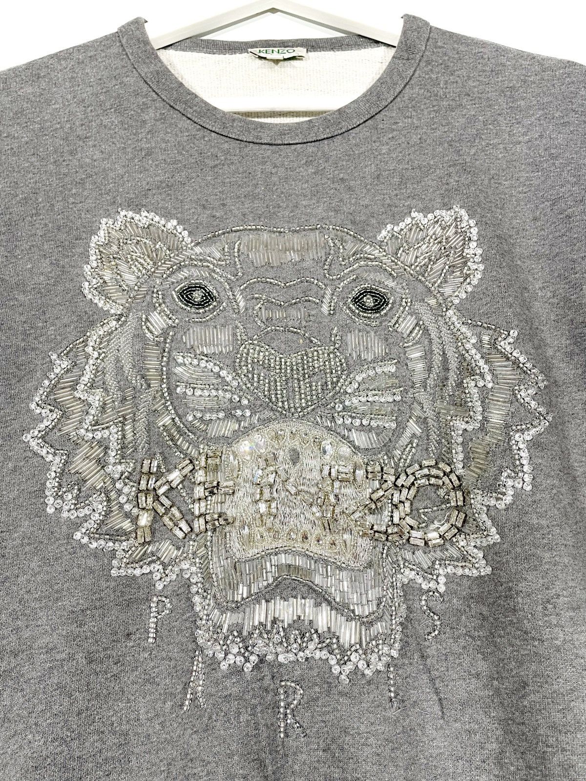 Kenzo Kenzo Women Gray Big Logo Sweatshirt Size S Breadstick Size S / US 4 / IT 40 - 5 Thumbnail