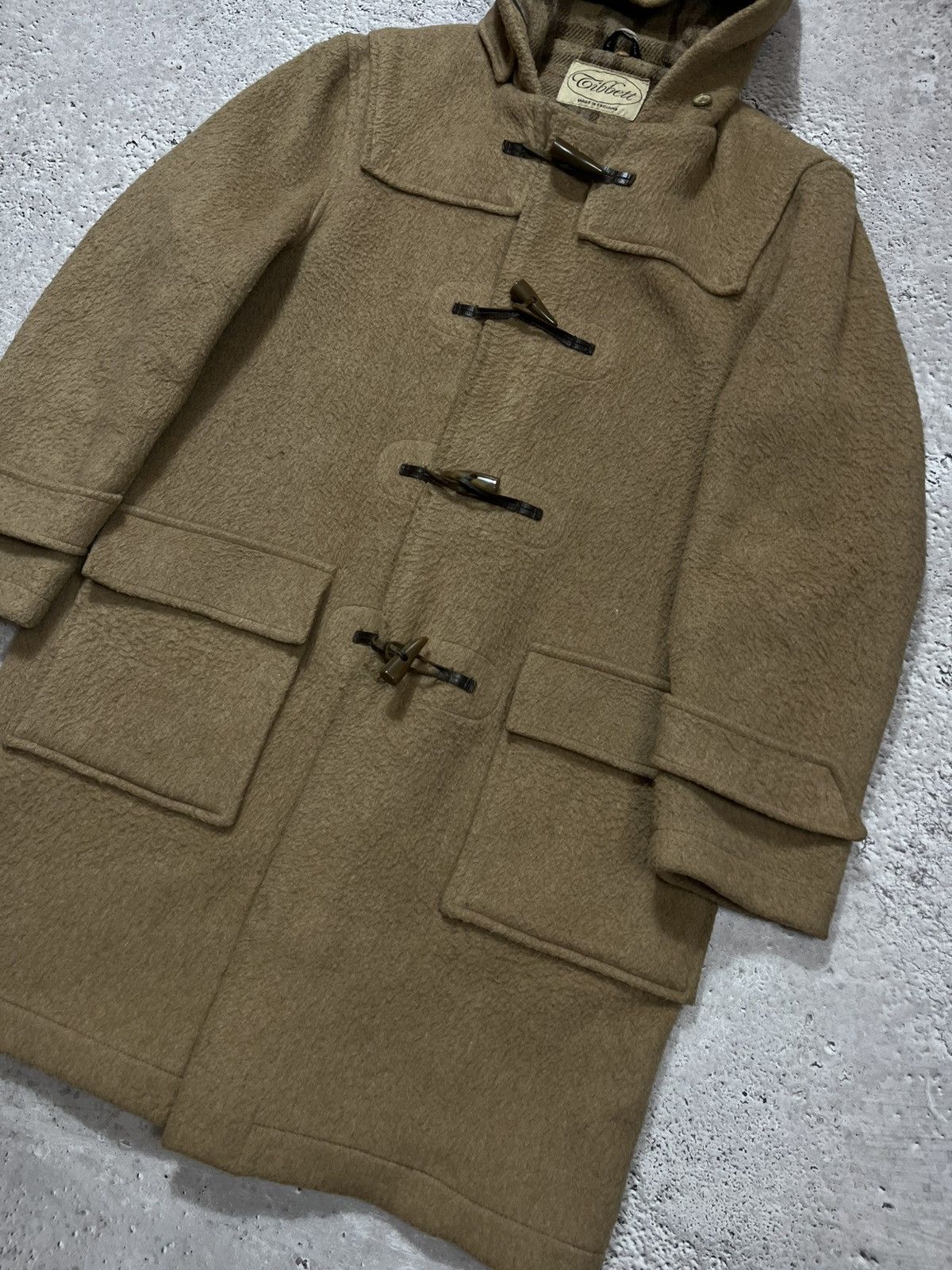 Vintage Vintage Tibbett Duffle Coat Made in England Wool Toggle Hood Size US L / EU 52-54 / 3 - 2 Thumbnail