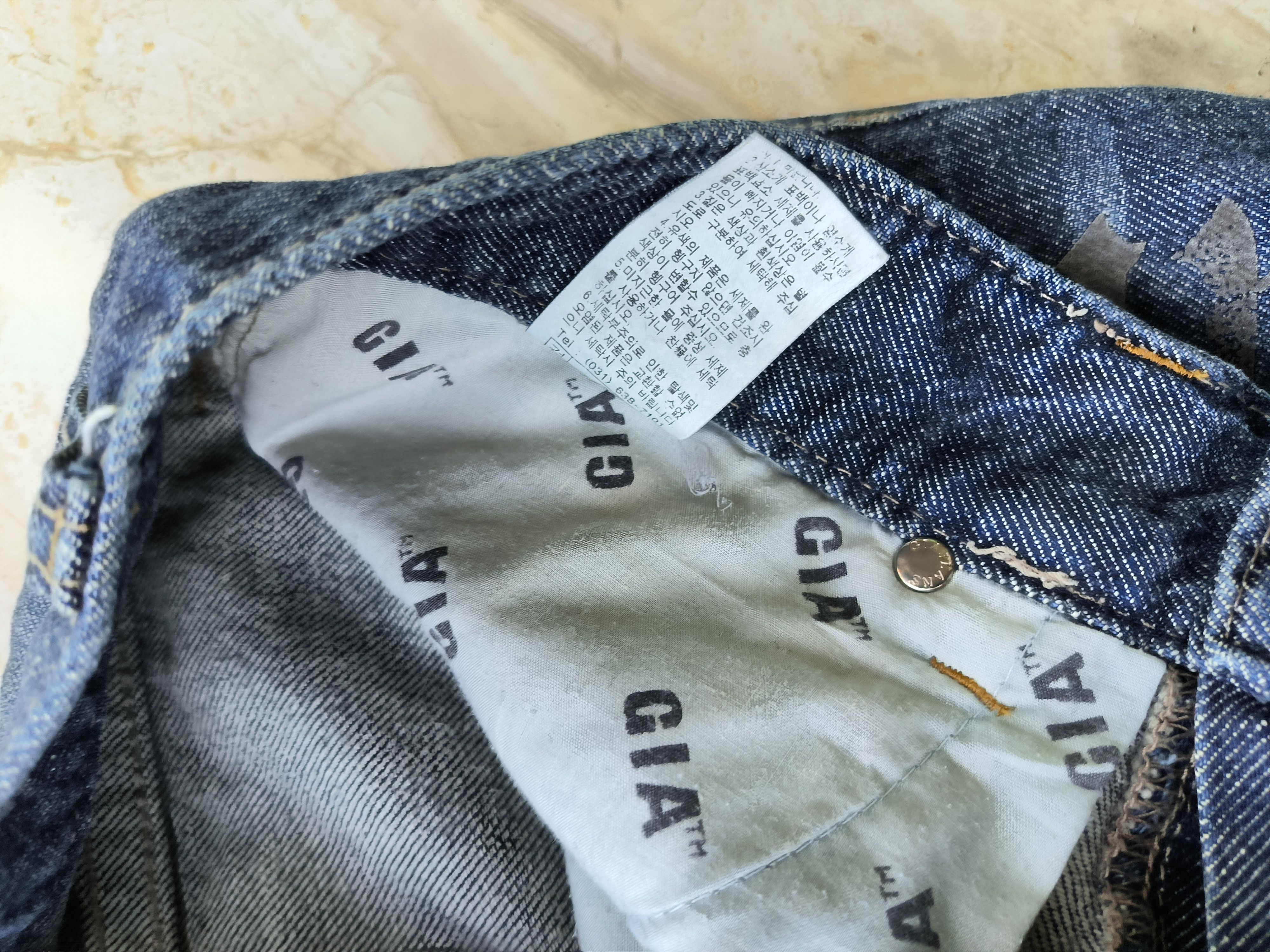 Japanese Brand Vintage 2000s GIA Spell Out Jeans Size US 30 / EU 46 - 6 Thumbnail