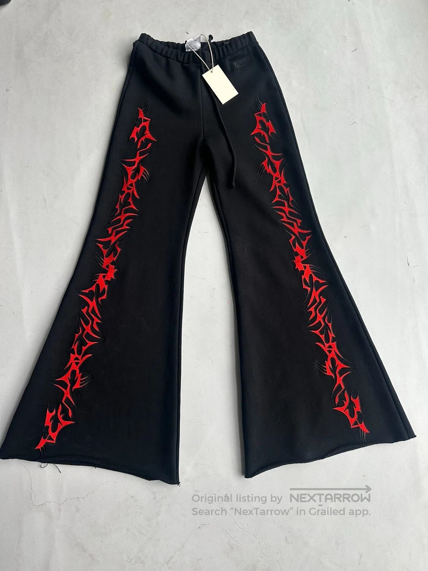 Vetements Vetements Flared Embroidered Pants. Size 22" - 1 Thumbnail