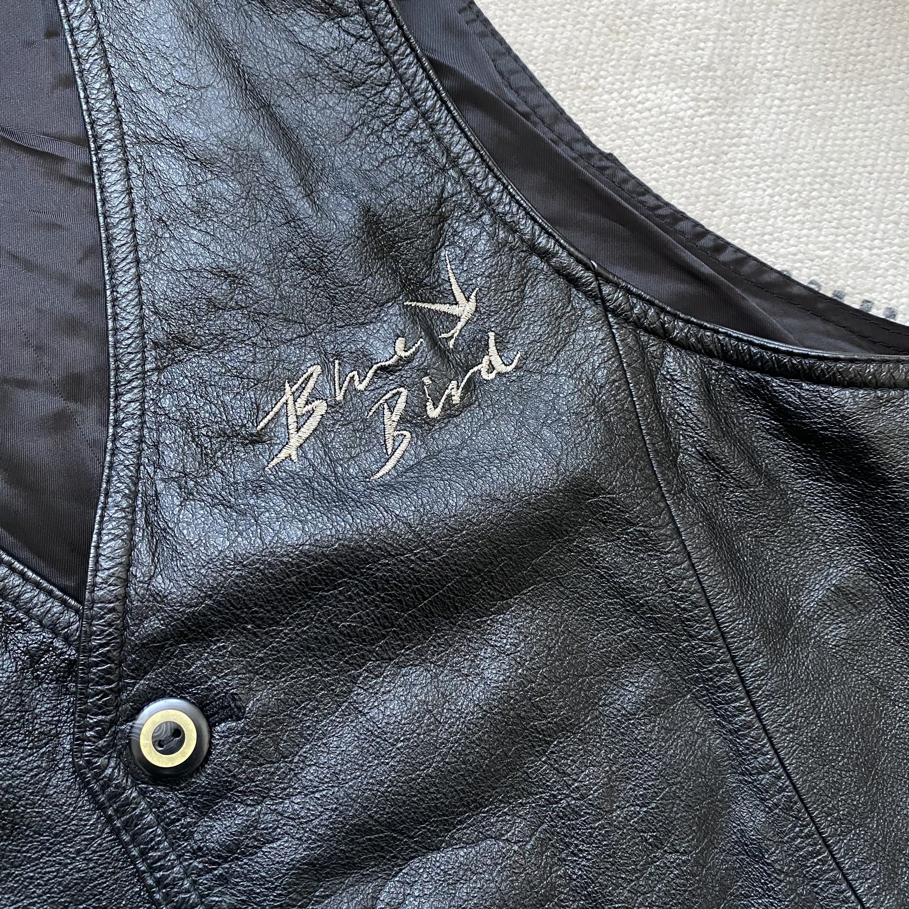 Genuine Leather 🐎 Vintage 90s Biker Leather Vest Cowboy Western Style Size US M / EU 48-50 / 2 - 3 Thumbnail