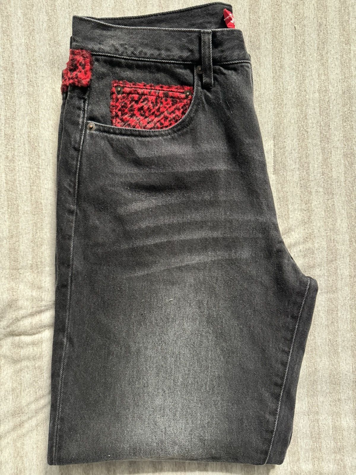 Supreme Leopard Faux Fur Loose Fit Jean | Grailed