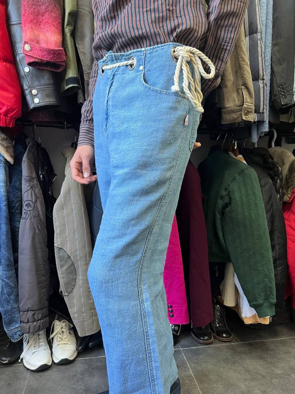 Jean Paul Gaultier Vintage Jean Paul Gaultier denim trompe l'oeil linen pants Size US 34 / EU 50 - 2 Thumbnail