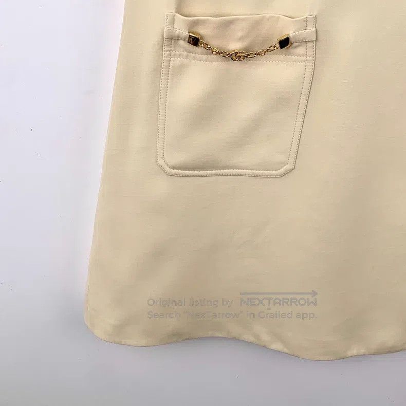 Gucci Gucci Beige double G mulberry silk mixed wool short-sleeve Size XS / US 0-2 / IT 36-38 - 4 Thumbnail