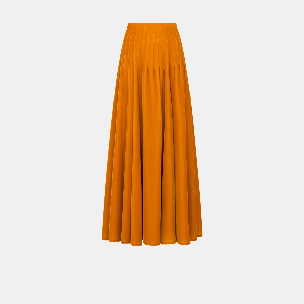 o1bcso1str0225 Long Flared Skirt in Orange