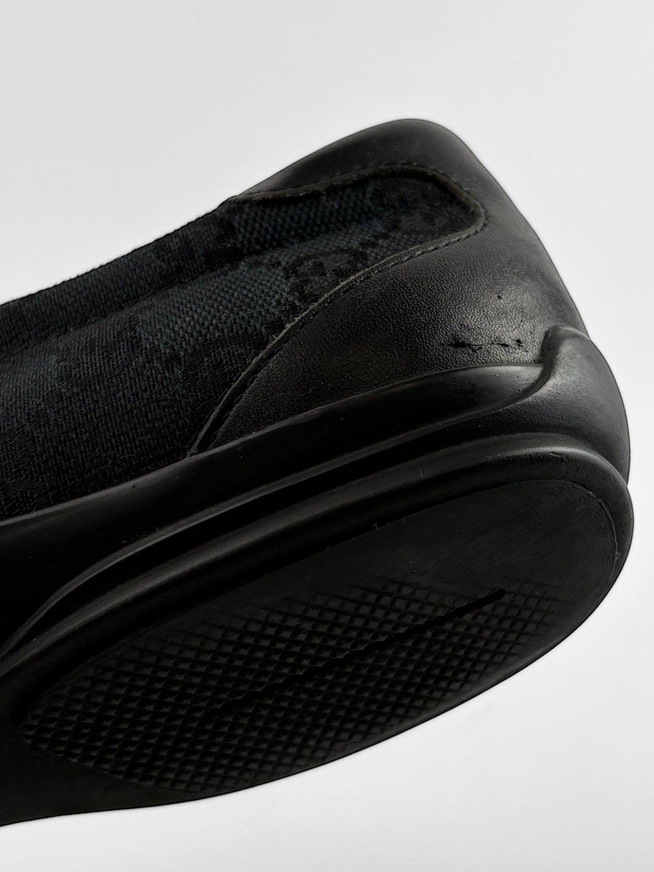 Gucci Gucci Black GG Canvas Leather Hook & Loop Sneakers 36.5 6.5 Size US 6.5 / IT 36.5 - 9 Thumbnail