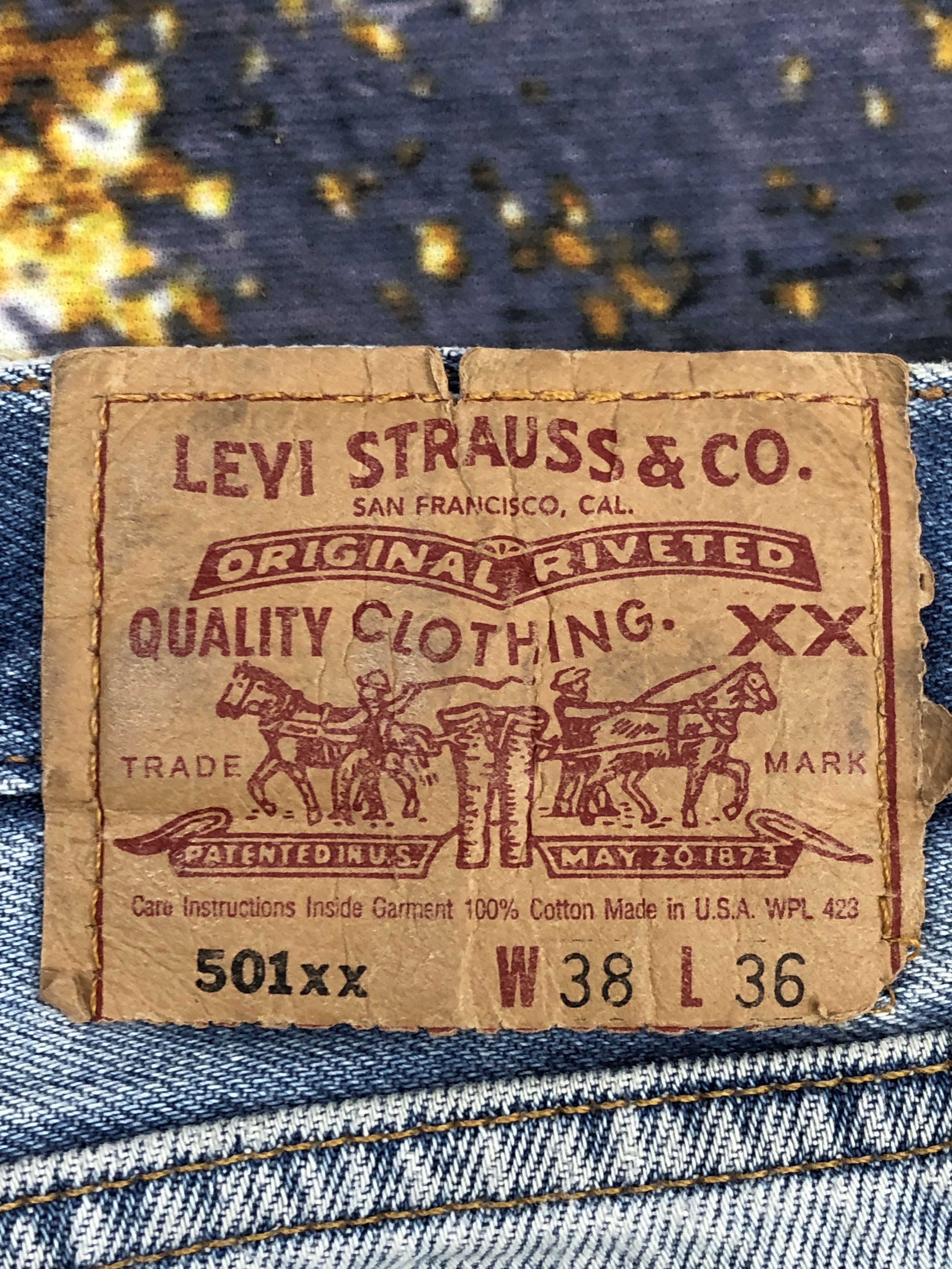 Levi's Vintage 90s Levis 501 Faded Blue Button Fly Jeans DPP0040 Size US 36 / EU 52 - 5 Thumbnail