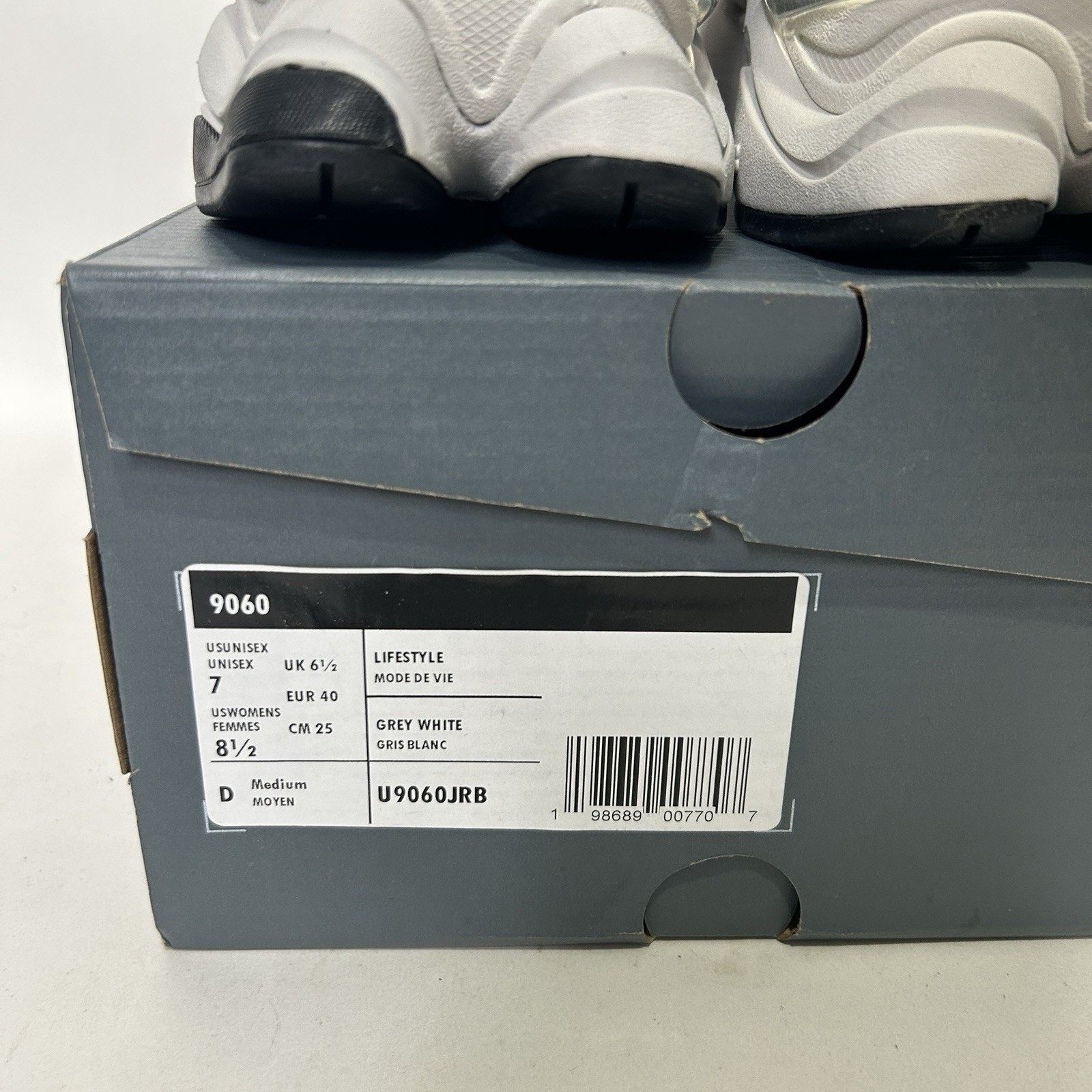 New Balance New Balance 9060 'White Black Metallic Silver' U9060JRB Size US 8.5 / IT 38.5 - 5 Thumbnail