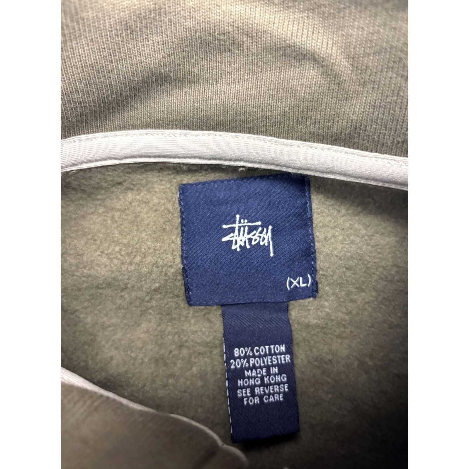 Vintage Stussy Vest Mens XL Green Full Zip Pockets Hooded? Wait. Size US XL / EU 56 / 4 - 2 Thumbnail