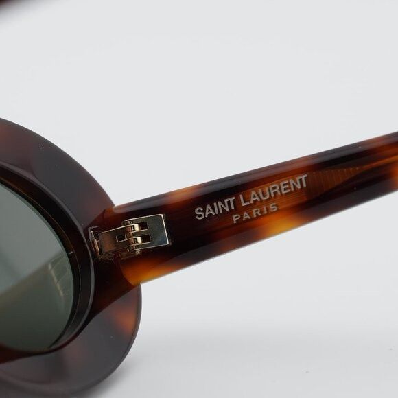 Saint Laurent Paris Saint Laurent SL 594 009 Sunglasses Havana Oval Frame Size ONE SIZE - 7 Thumbnail