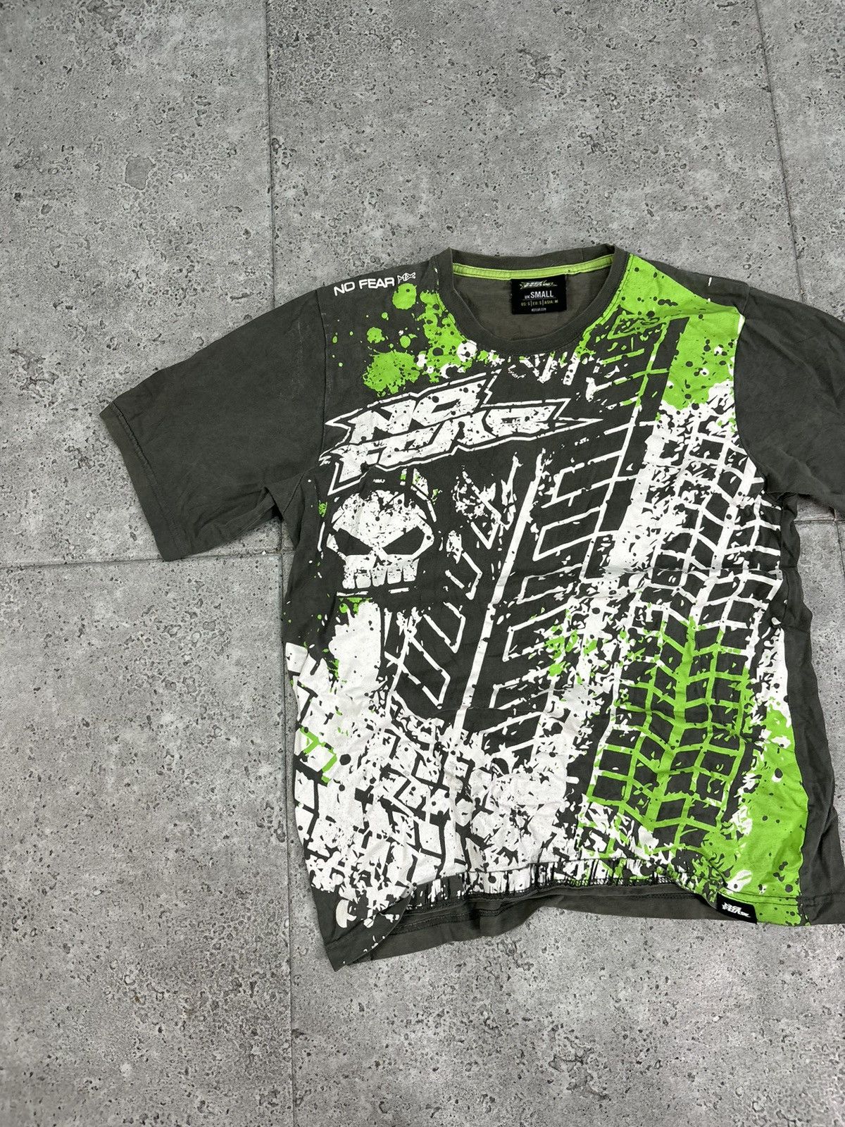 No Fear × Vintage 2000s Y2K Boxy Hip Hop No Fear T-Shirt/Tee Punk Affliction Size US S / EU 44-46 / 1 - 2 Thumbnail