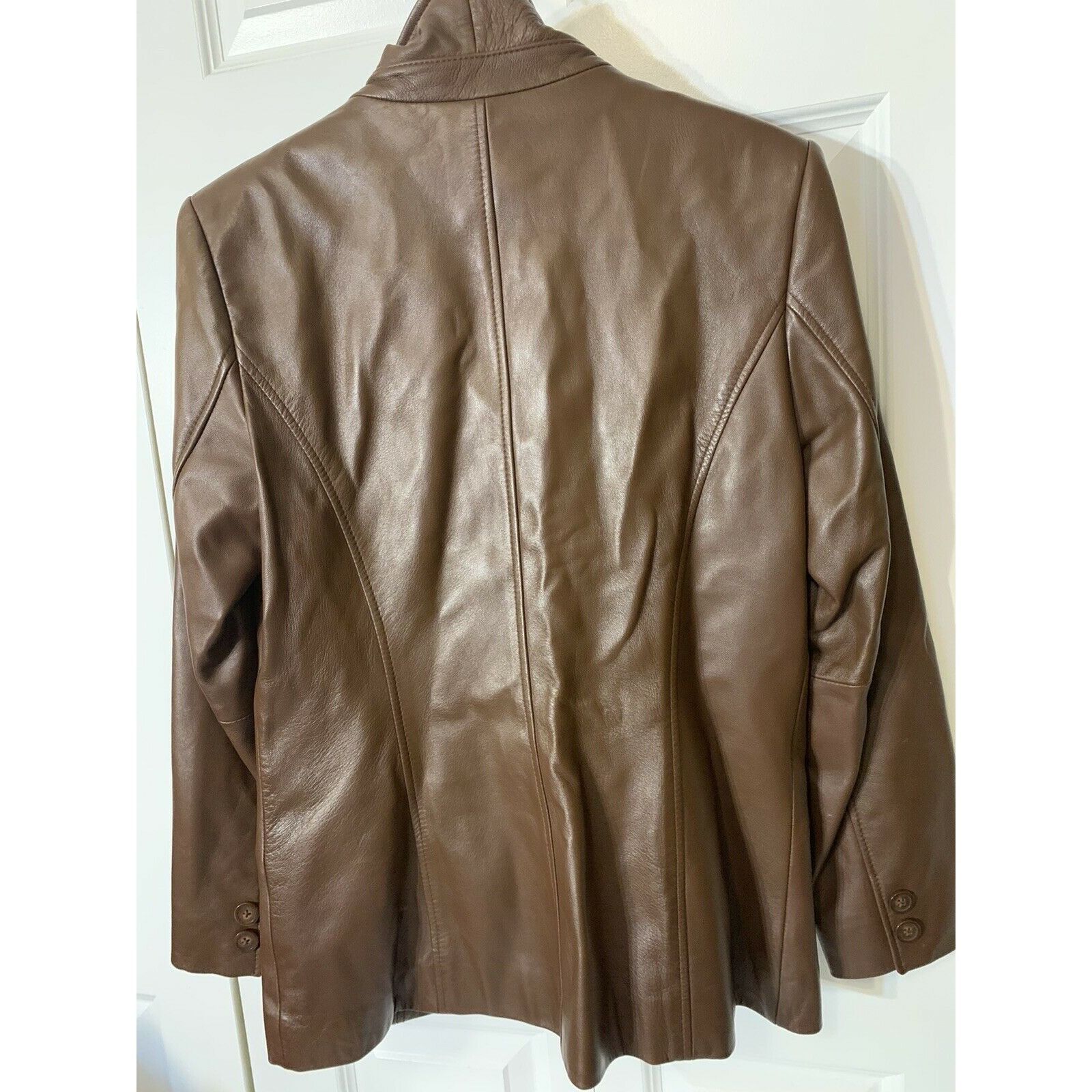 Preston & York Preston and York Brown Lambskin Leather Jacket Size M Coat Size US M / EU 48-50 / 2 - 7 Thumbnail