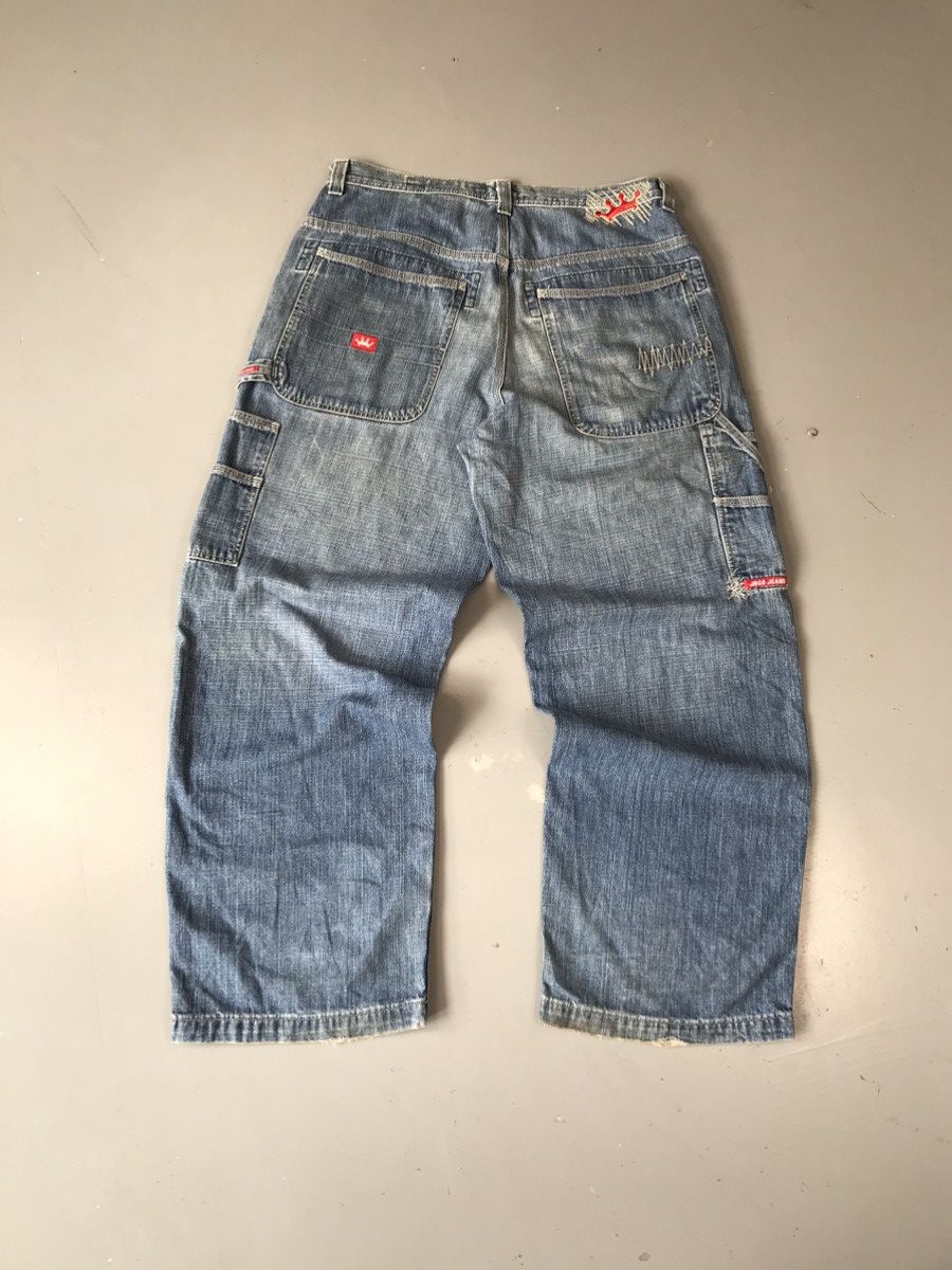 JNCO × Southpole × Vintage Crazy vintage Jnco crown 👑 embroidered baggy fit denim Size US 37 - 1 Thumbnail