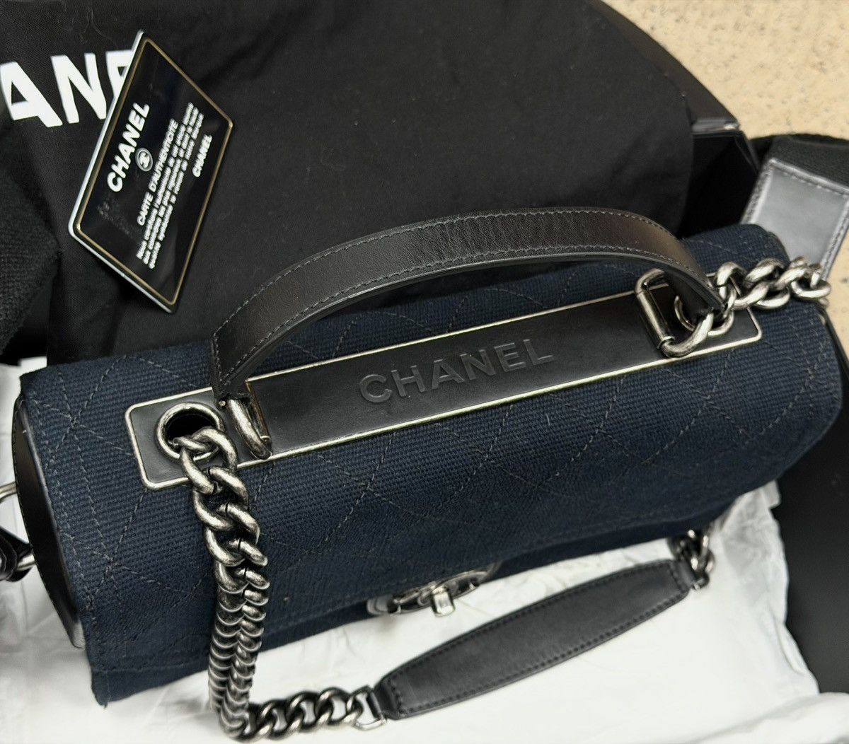 Chanel Chanel Salzburg Canvas Box Bag，medium Size ONE SIZE - 6 Thumbnail