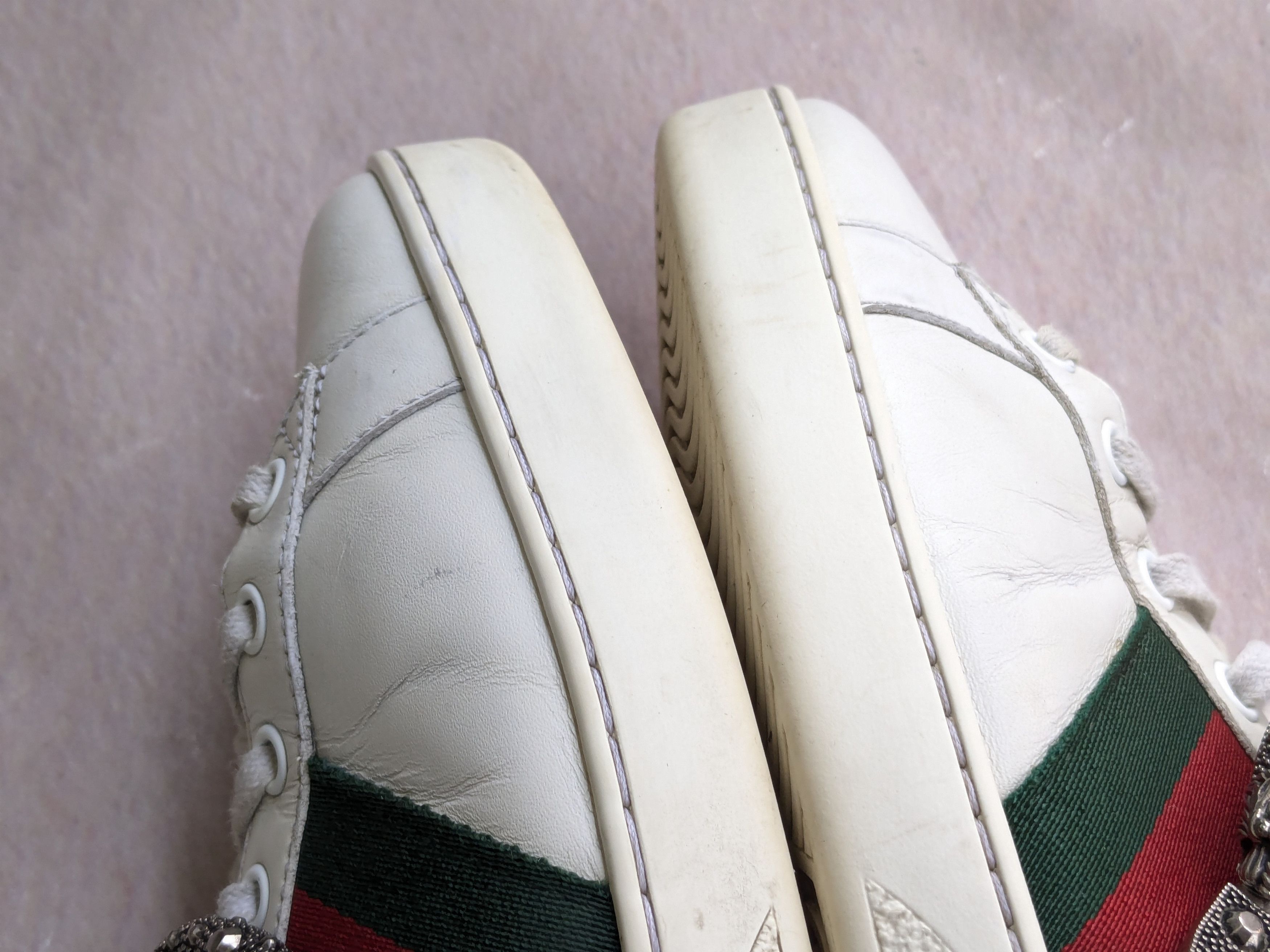 Gucci Gucci Ace Sneakers White Leather High Tops 8.5 Dionysus Size US 8.5 / EU 41-42 - 11 Thumbnail