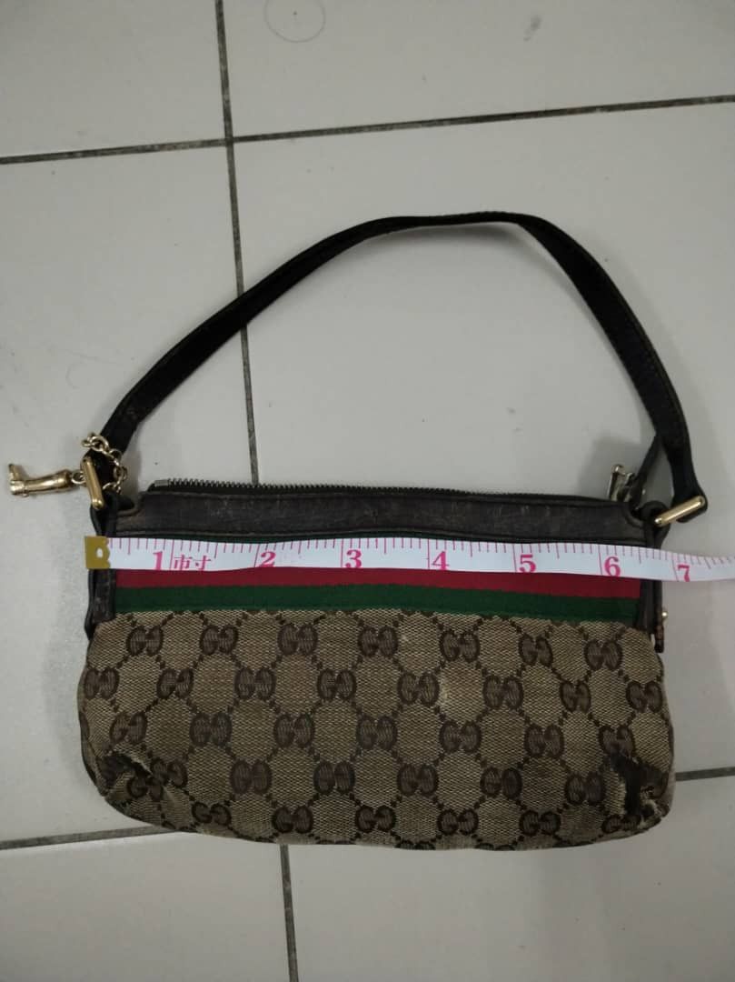 Gucci × Vintage Final Drop🔥Vtg Gucci Sherry Line GG Pattern Mini Hand Bag Size ONE SIZE - 12 Thumbnail