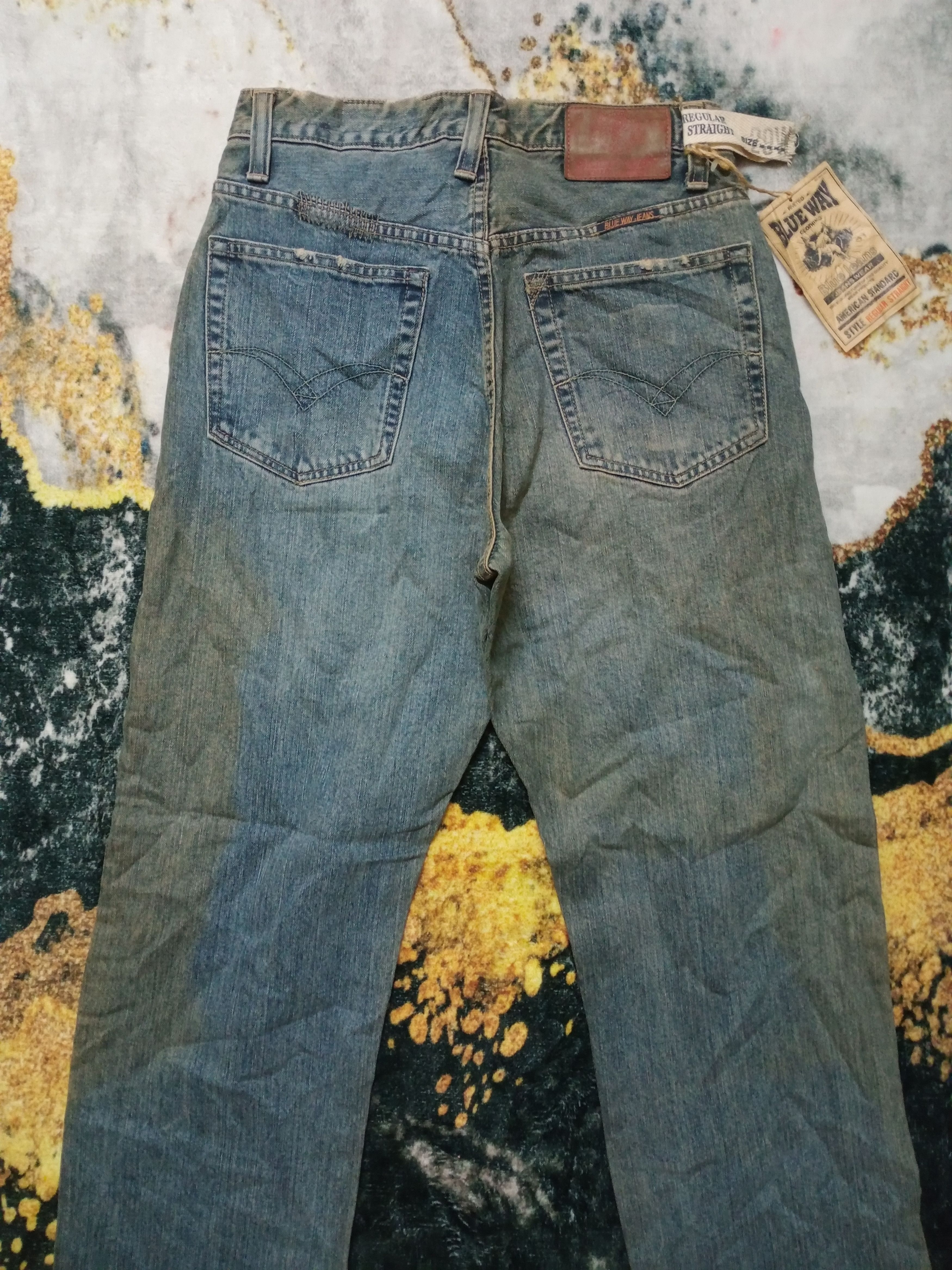 If Six Was Nine × Japanese Brand Vintage Blue Way Japan Distressed Denim Pants Size US 29 - 18 Thumbnail