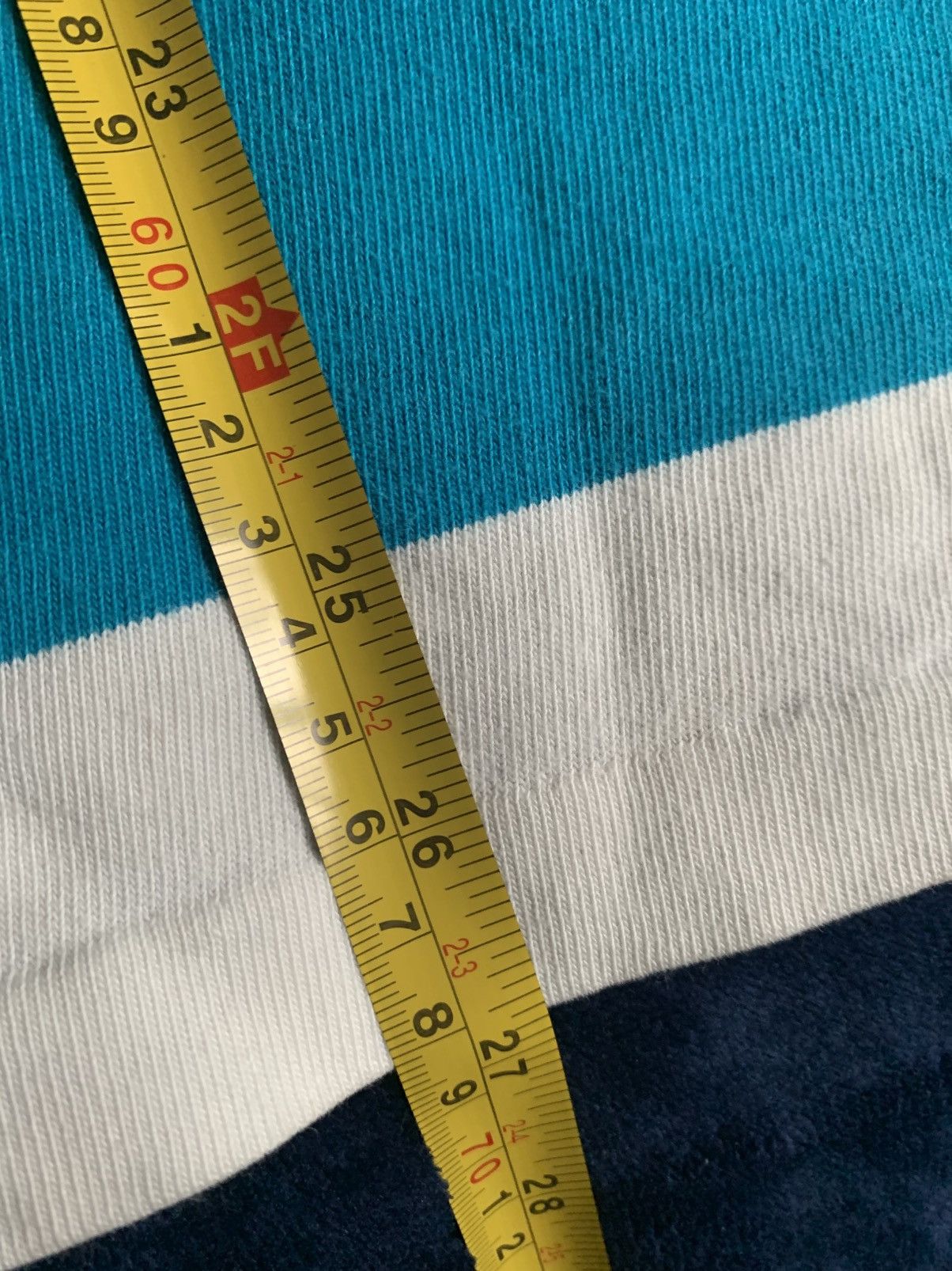 Other White Blue Cyan Striped Polo Sweater Vintage Fashion Street Size US M / EU 48-50 / 2 - 6 Thumbnail