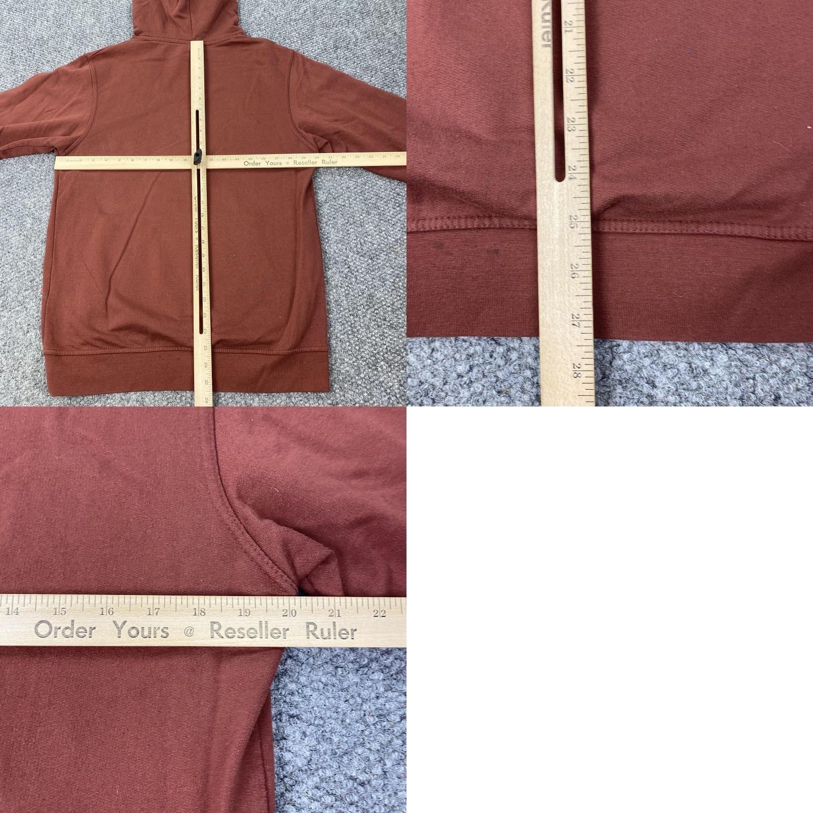 Vintage Cabela's Hoodie Mens Small Rust Brown Pullover Sweatshirt Outdoor Fleece Lined Size US S / EU 44-46 / 1 - 8 Thumbnail